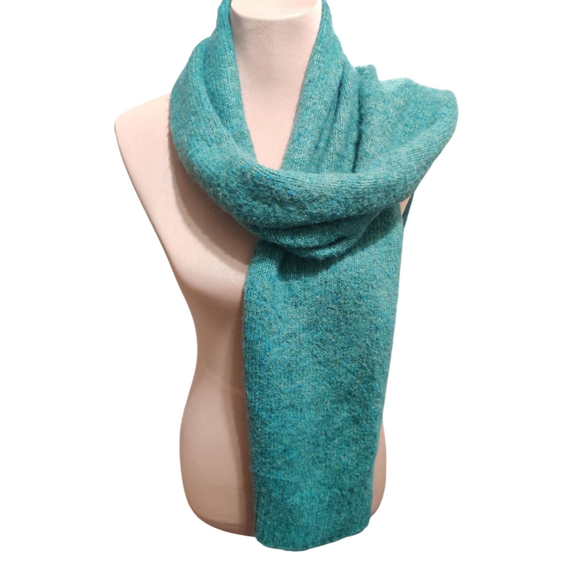 Other Green Wool Blend Speckled Knit Scarf Cozy Soft Winter Chic W Size ONE SIZE - 3 Thumbnail