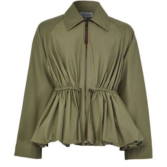 LOEWE Balloon Khaki Green Cotton Jacket New & Authentic (Wom