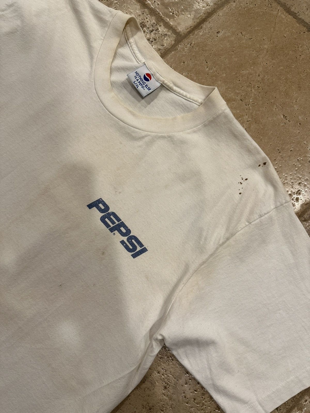 Pepsi × Vintage Vintage Pepsi White Logo Short Sleeve T-Shirt Size US XL / EU 56 / 4 - 6 Thumbnail