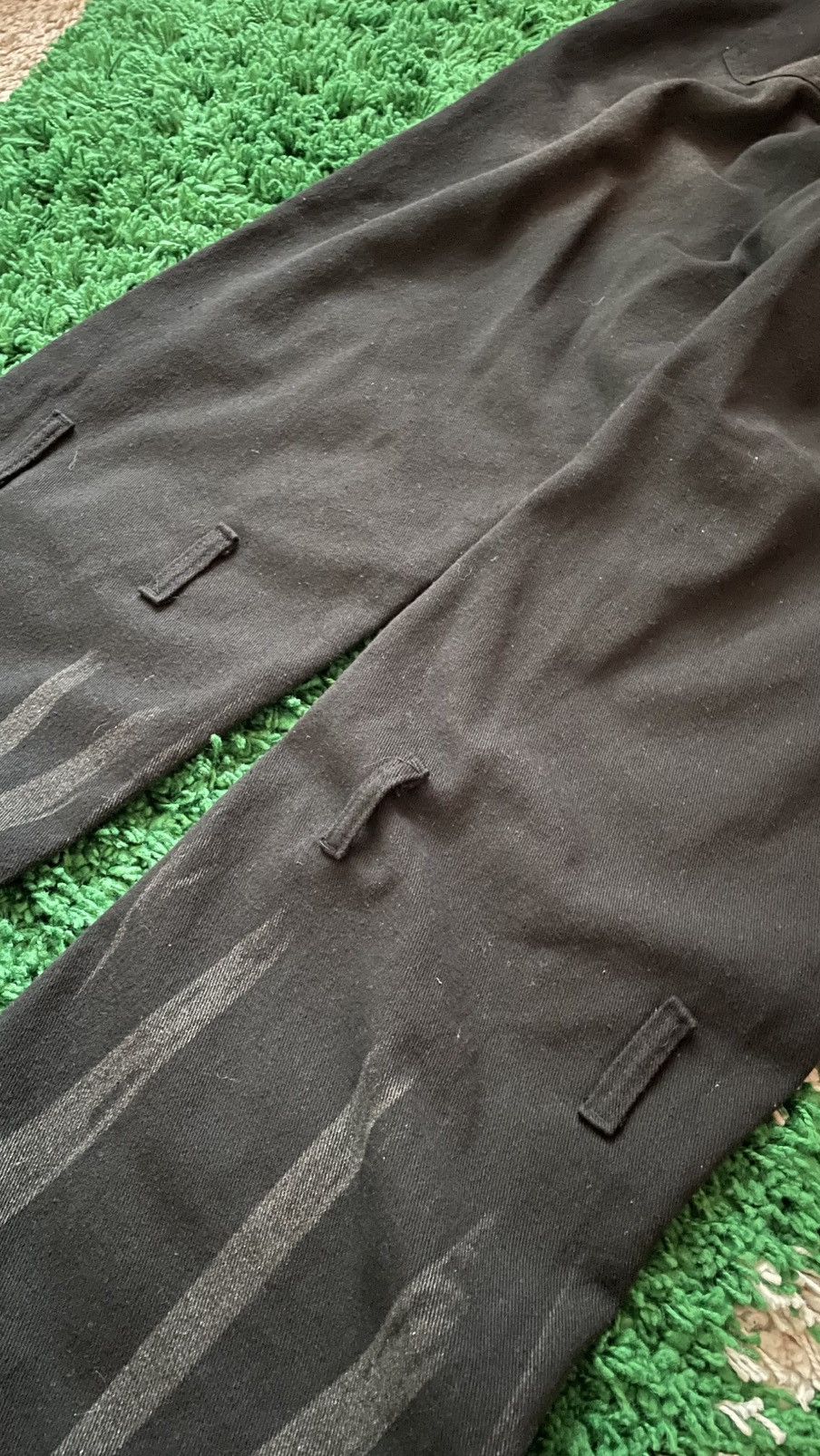 Vintage Carpenter style black denim jeans baggy flare Size US 32 / EU 48 - 3 Thumbnail