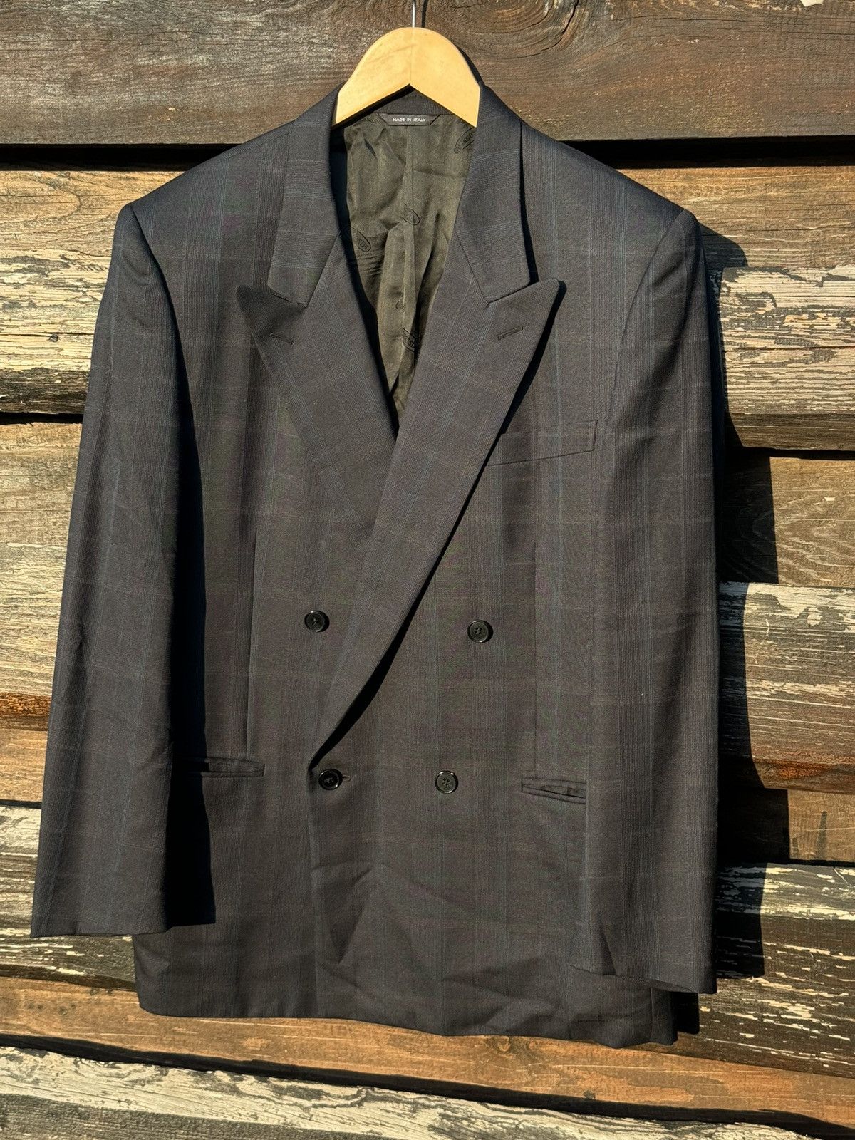 Missoni Missoni Uomo Gray Double Breasted Blazer Lin and wool Size 40R - 3 Thumbnail