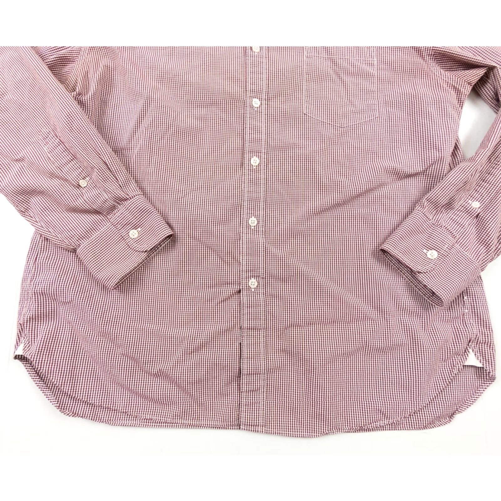 J.Crew J.CREW Button-Down Shirt Adult XL Red Cotton Long Sleeve Collared Check Pattern Mens Size US XL / EU 56 / 4 - 3 Thumbnail