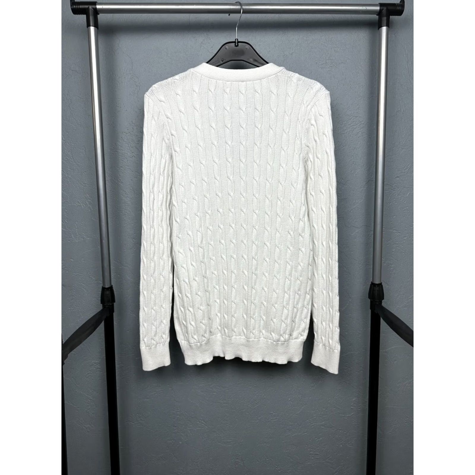 Polo Ralph Lauren Polo Ralph Lauren Womens Knit Cardigan XL White Logo Knit Sweater Size XL / US 12-14 / IT 48-50 - 8 Thumbnail