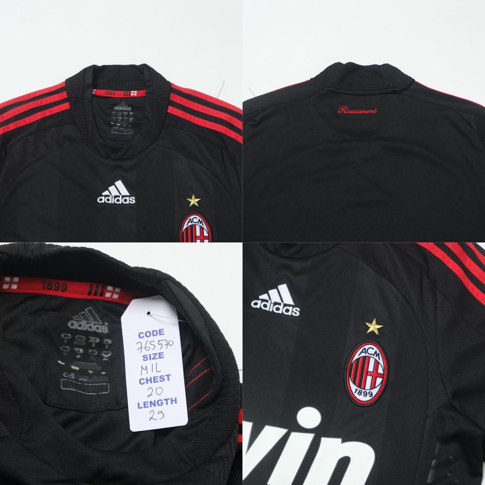 Adidas 2008/09 AC Milan Third Shirt Adidas (M/L) Size US M / EU 48-50 / 2 - 3 Thumbnail