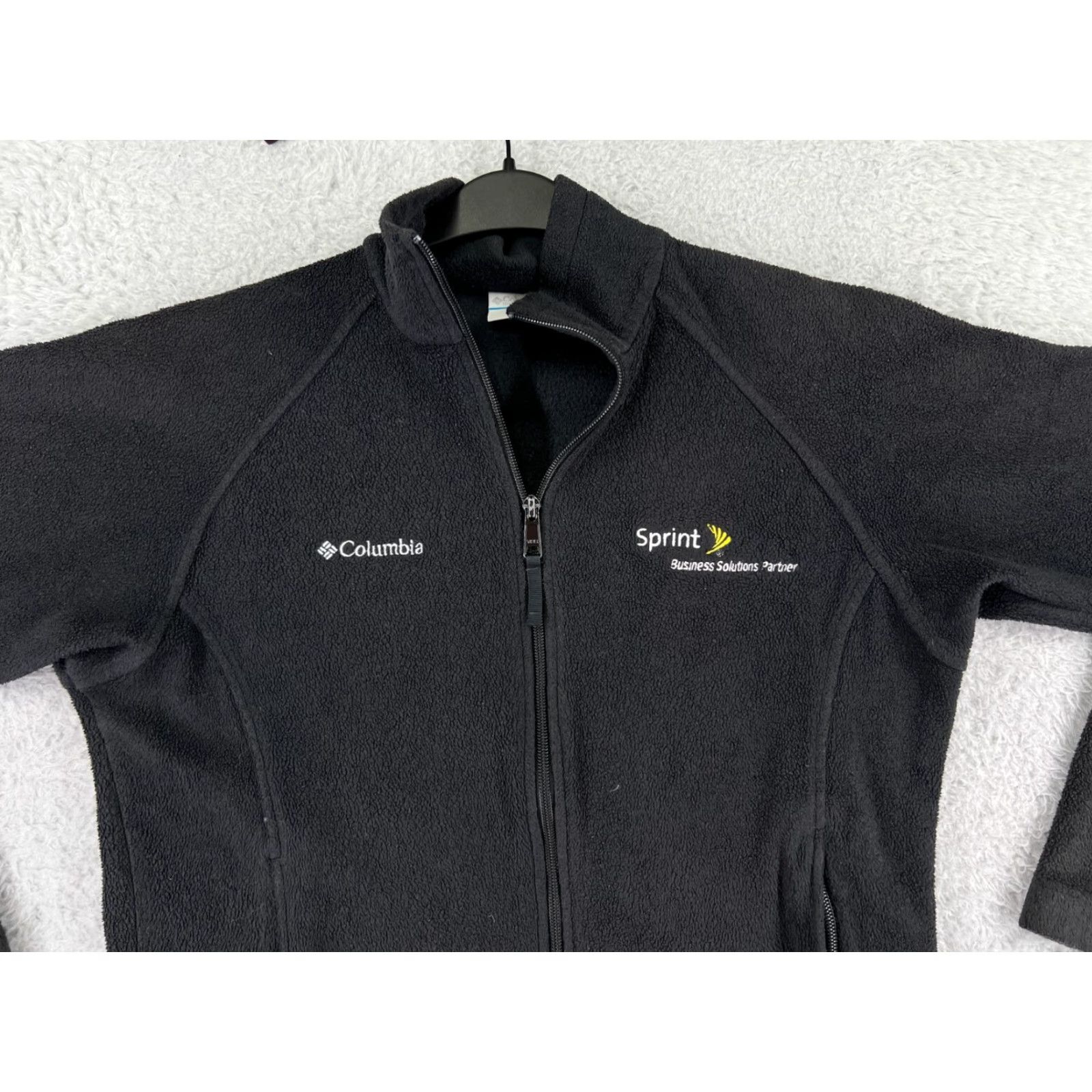 Vintage Columbia Womens Small Black Full Zip Fleece Jacket Polyester Mock Neck Outdoor Casual Men/Women Size S / US 4 / IT 40 - 6 Thumbnail