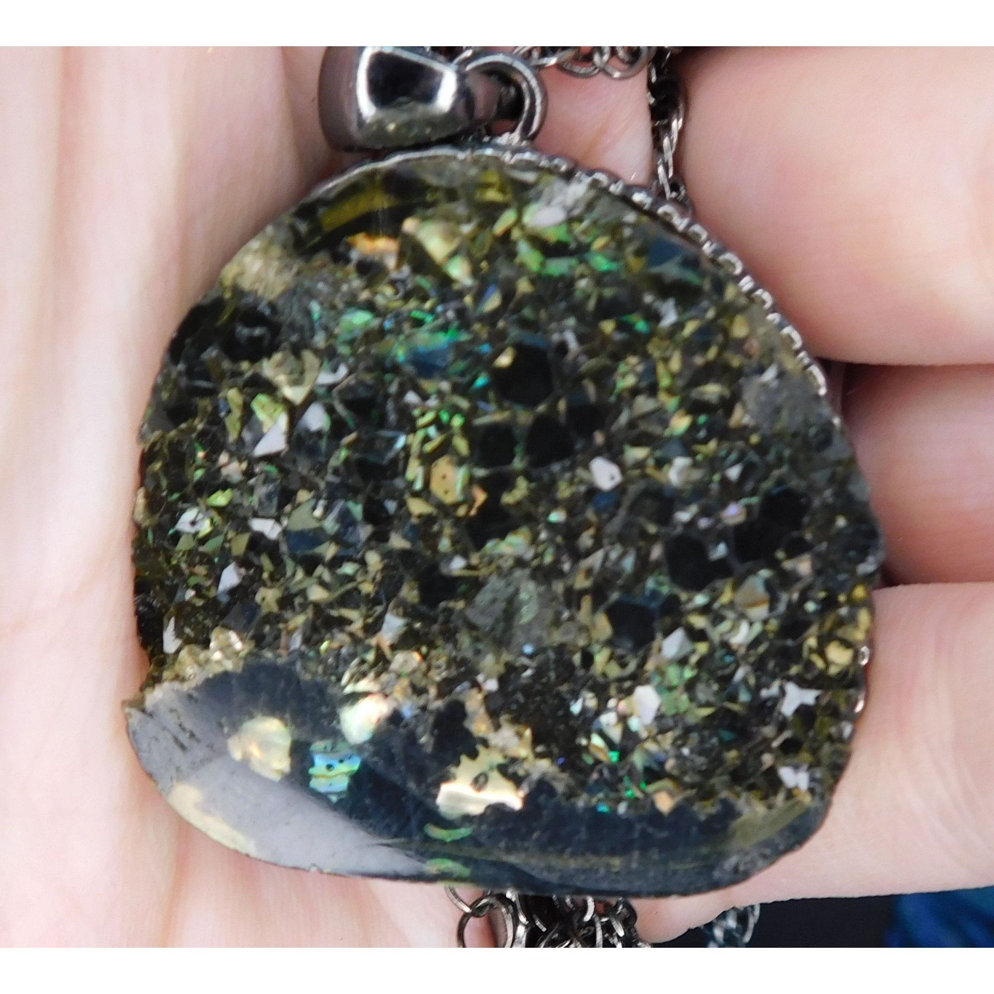 Other Nature Inspired Large Faux Druzy Pendant Necklace Size ONE SIZE - 4 Thumbnail