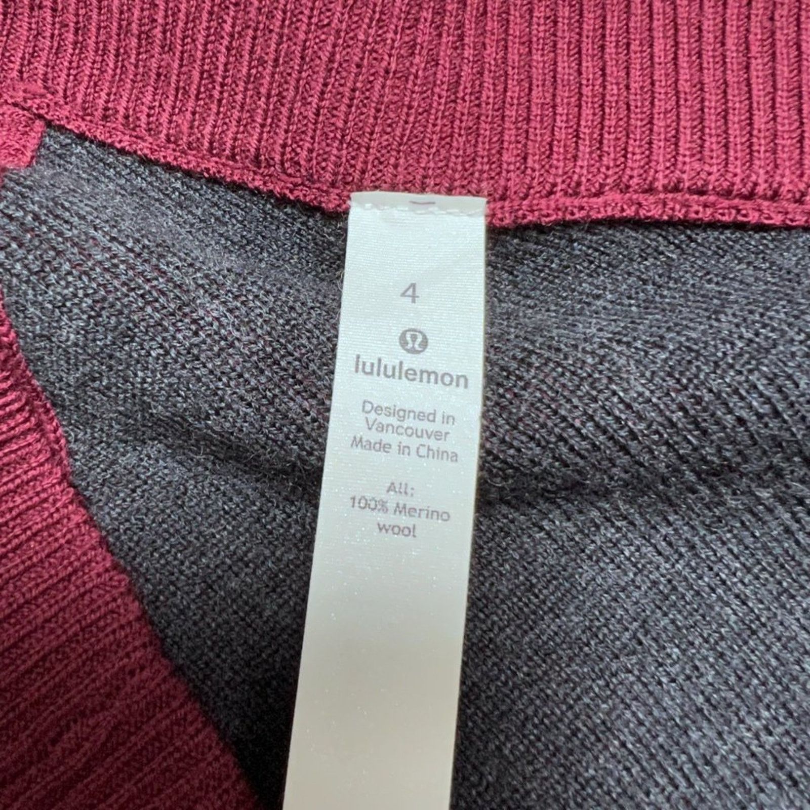 Lululemon Lululemon Merino Wool Wrap Cardigan Size 4 Maroon Size S / US 4 / IT 40 - 7 Thumbnail