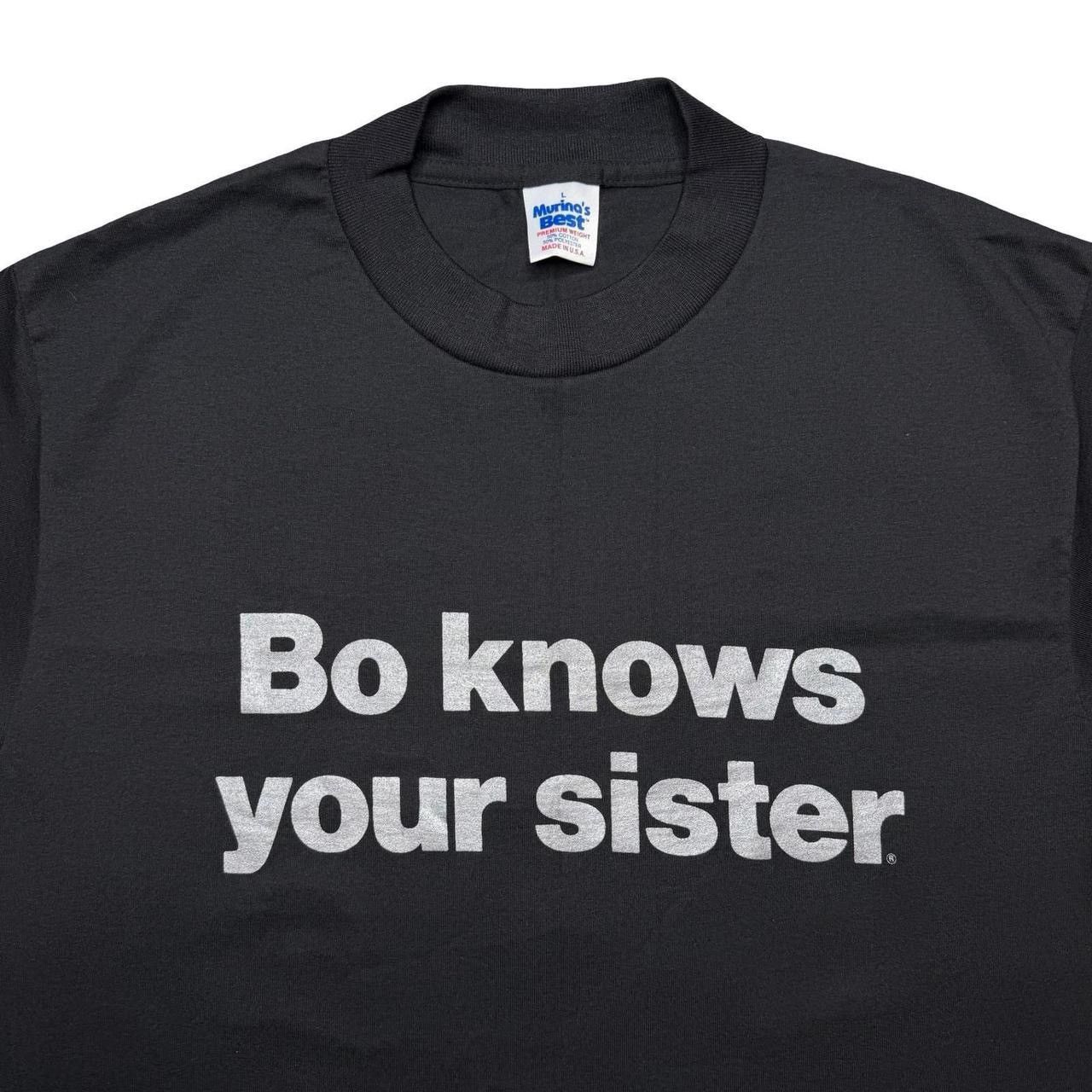 Vintage Vintage 90s LA Raiders x Bo Jackson Knows Your Sister shirt Size US L / EU 52-54 / 3 - 1 Thumbnail