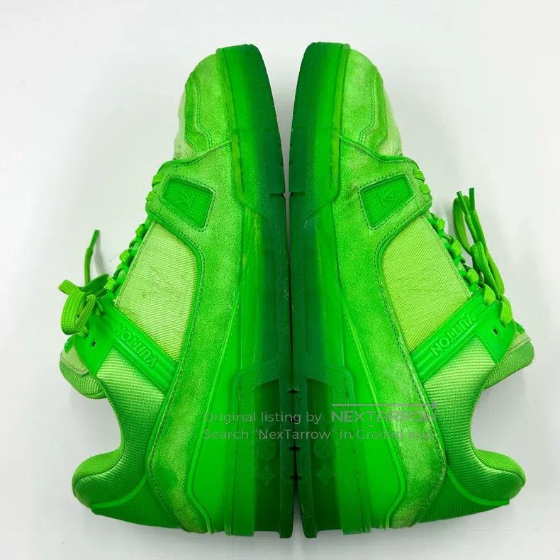 Louis Vuitton Louis Vuitton Trainer Jeans Fluorescent Green Board Shoes Size US 7 / EU 40 - 9 Thumbnail