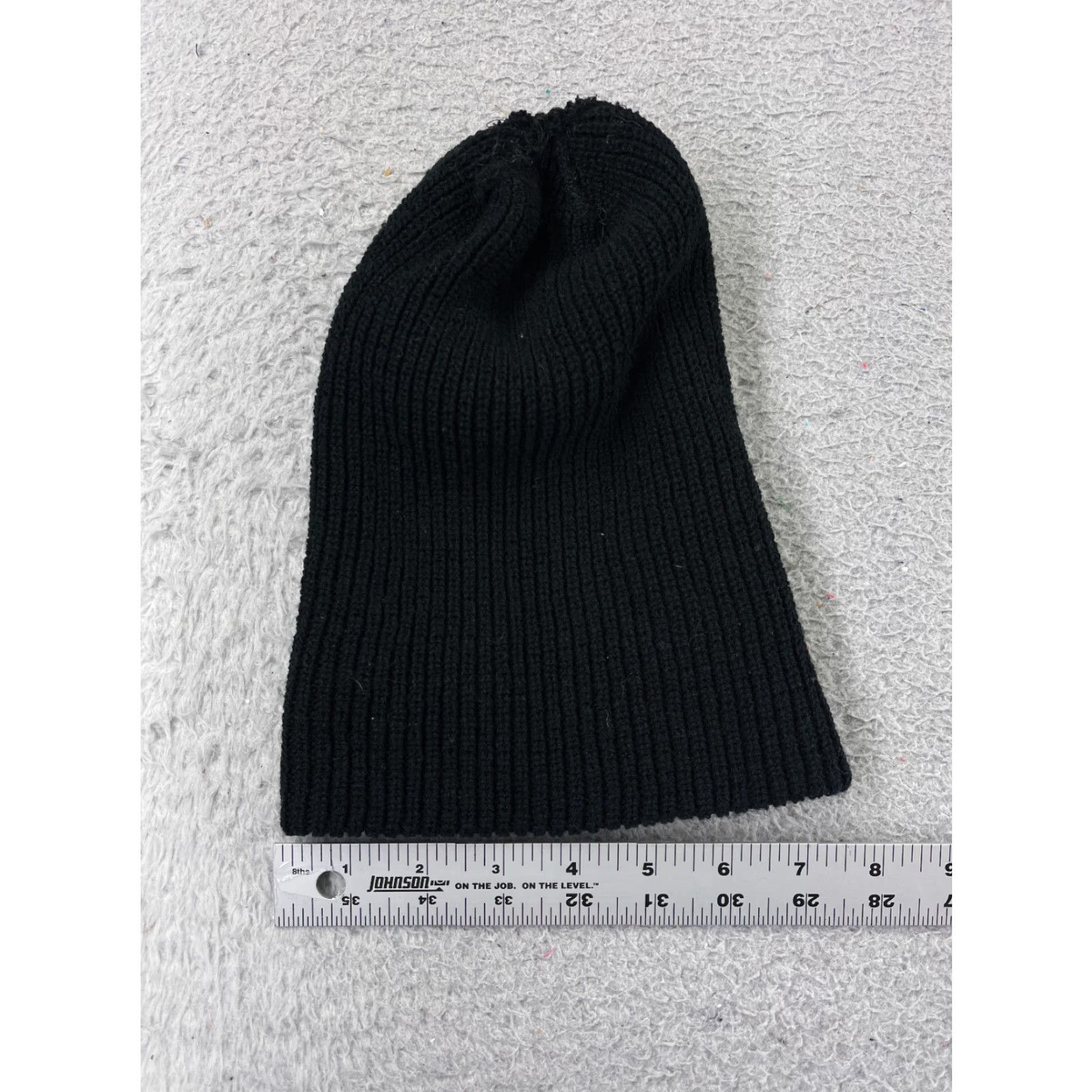 Vintage Beanie Beanie Adult One Size Black Knit Ribbed 100% Acrylic Winter Snow Ski Unbranded Unisex Adults Mens Womens Boys Girls Size ONE SIZE - 4 Thumbnail