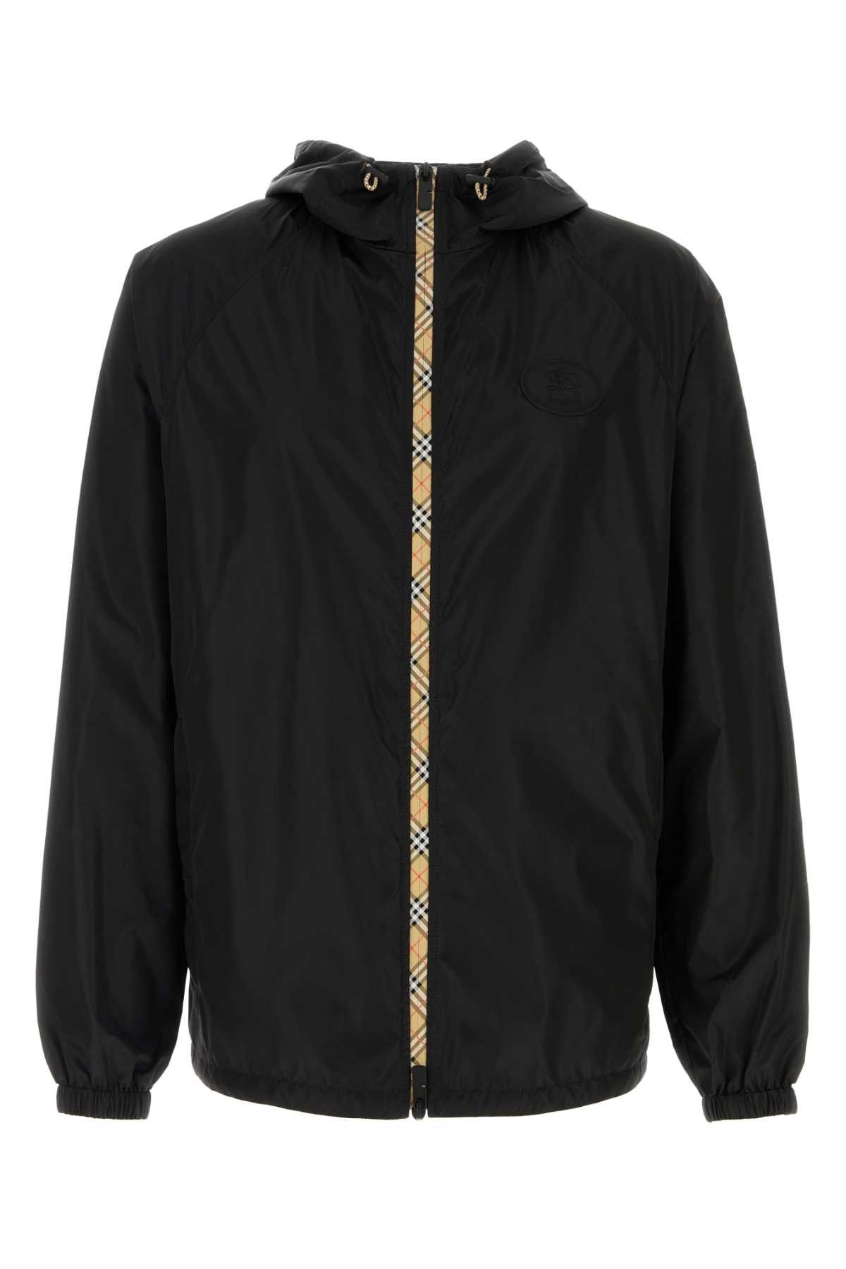 Burberry Black Nylon Windbreaker Size US XL / EU 56 / 4 - 1 Thumbnail