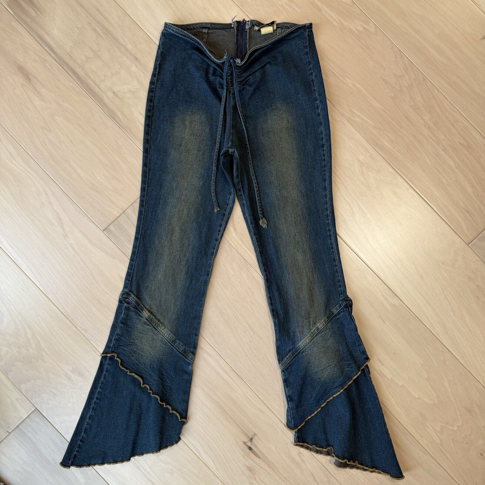 Vintage Vintage Patty USA Flare Jeans Women's 24 Blue 70s Glam Size 24" / US 00 / IT 34 - 2 Thumbnail
