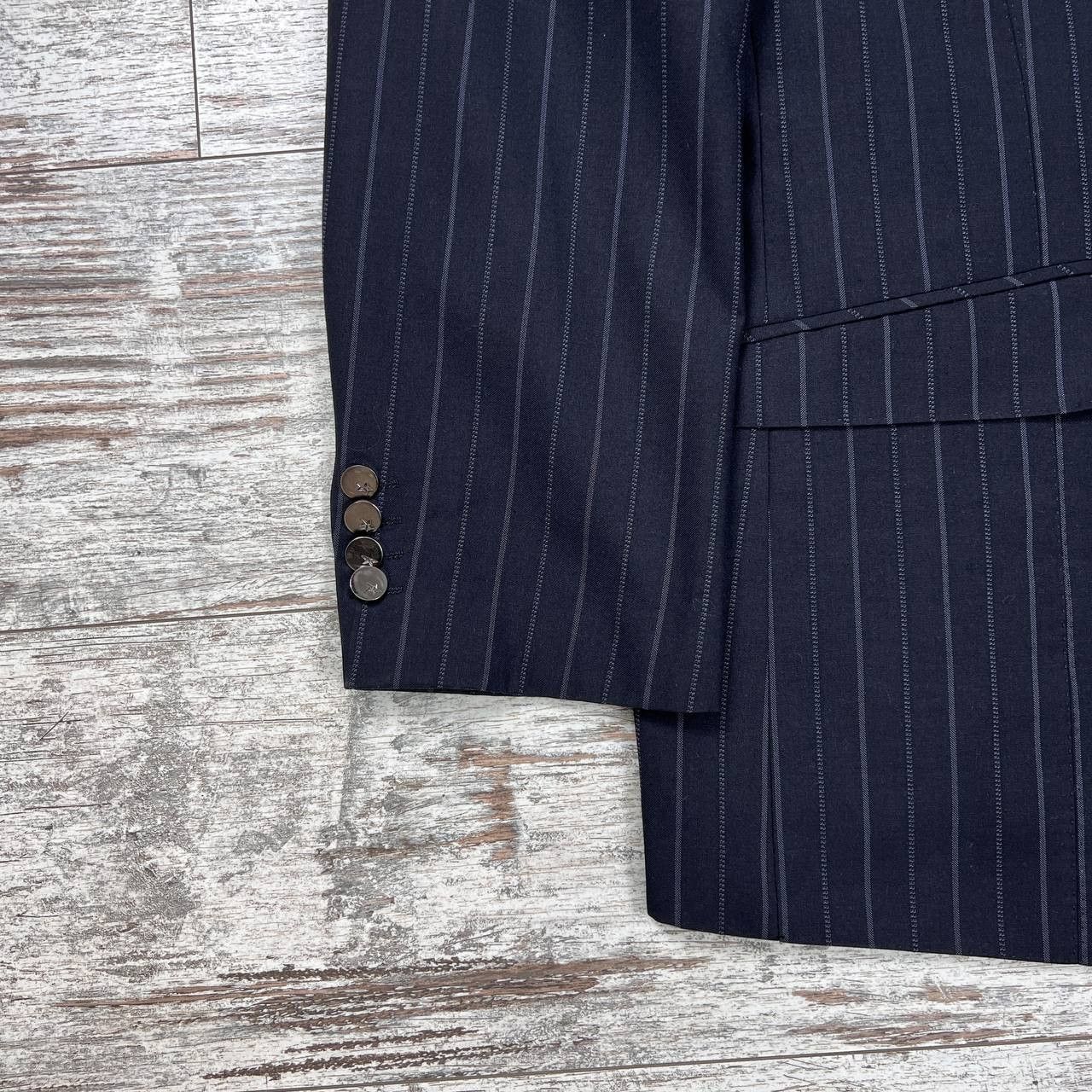 Mugler × Thierry Mugler Thierry Mugler Vintage Wool Striped Man's Blazer Jacket Size 54L - 4 Thumbnail