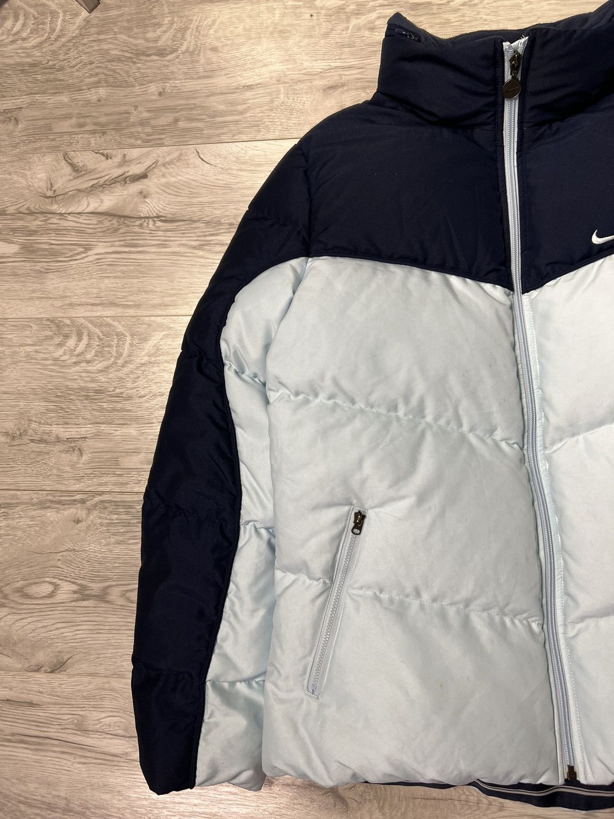 Nike 90s Vintage Nike Embroidered Small Logo Puffer Down Jacket Size L / US 10 / IT 46 - 3 Thumbnail