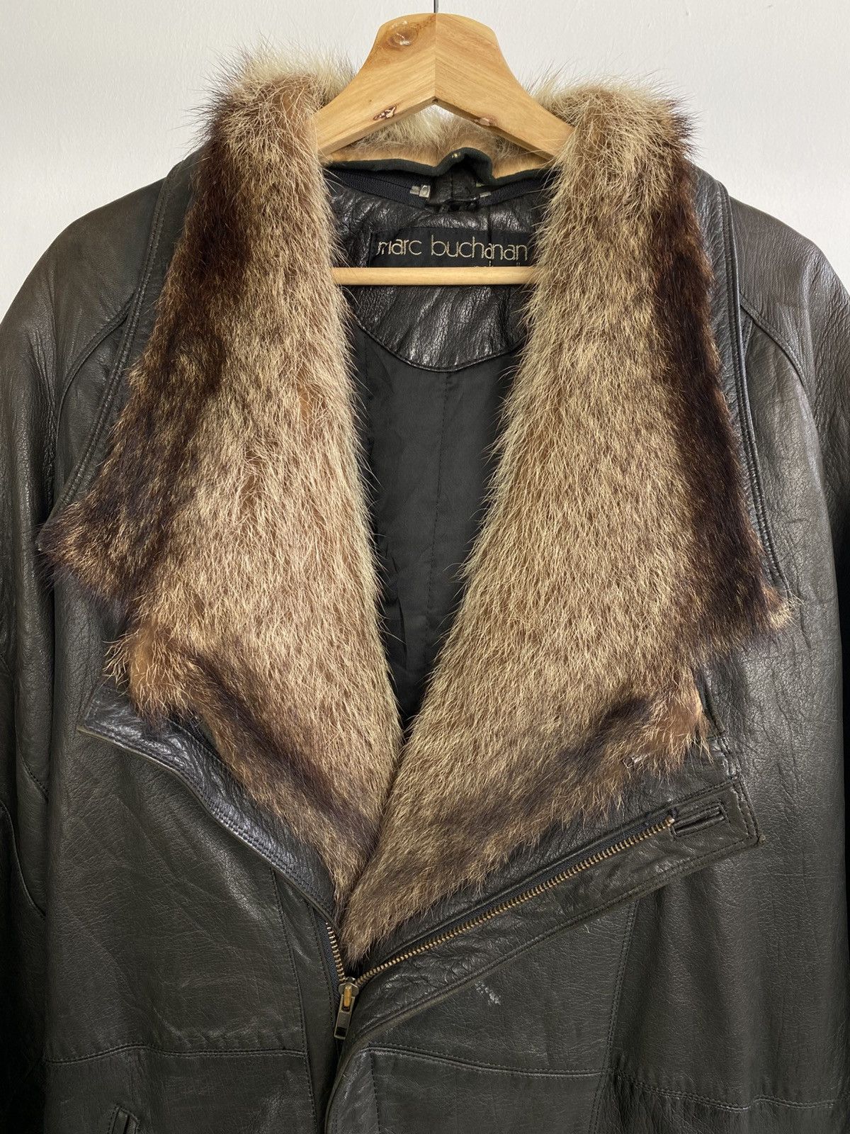 Pelle Pelle Vintage 90’s Pelle Pelle Marc Buchman Fur Leather Jacket Size US M / EU 48-50 / 2 - 2 Thumbnail