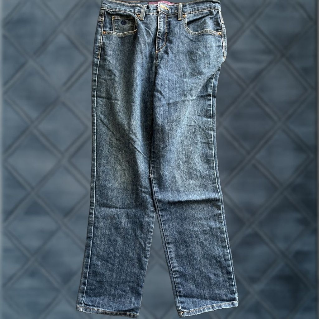 Gloria Vanderbilt Gloria Vanderbilt Jeans Womens Size 8 Short Blue Straight Leg Amanda Dark Wash Denim Size 30" / US 8 / IT 44 - 1 Thumbnail