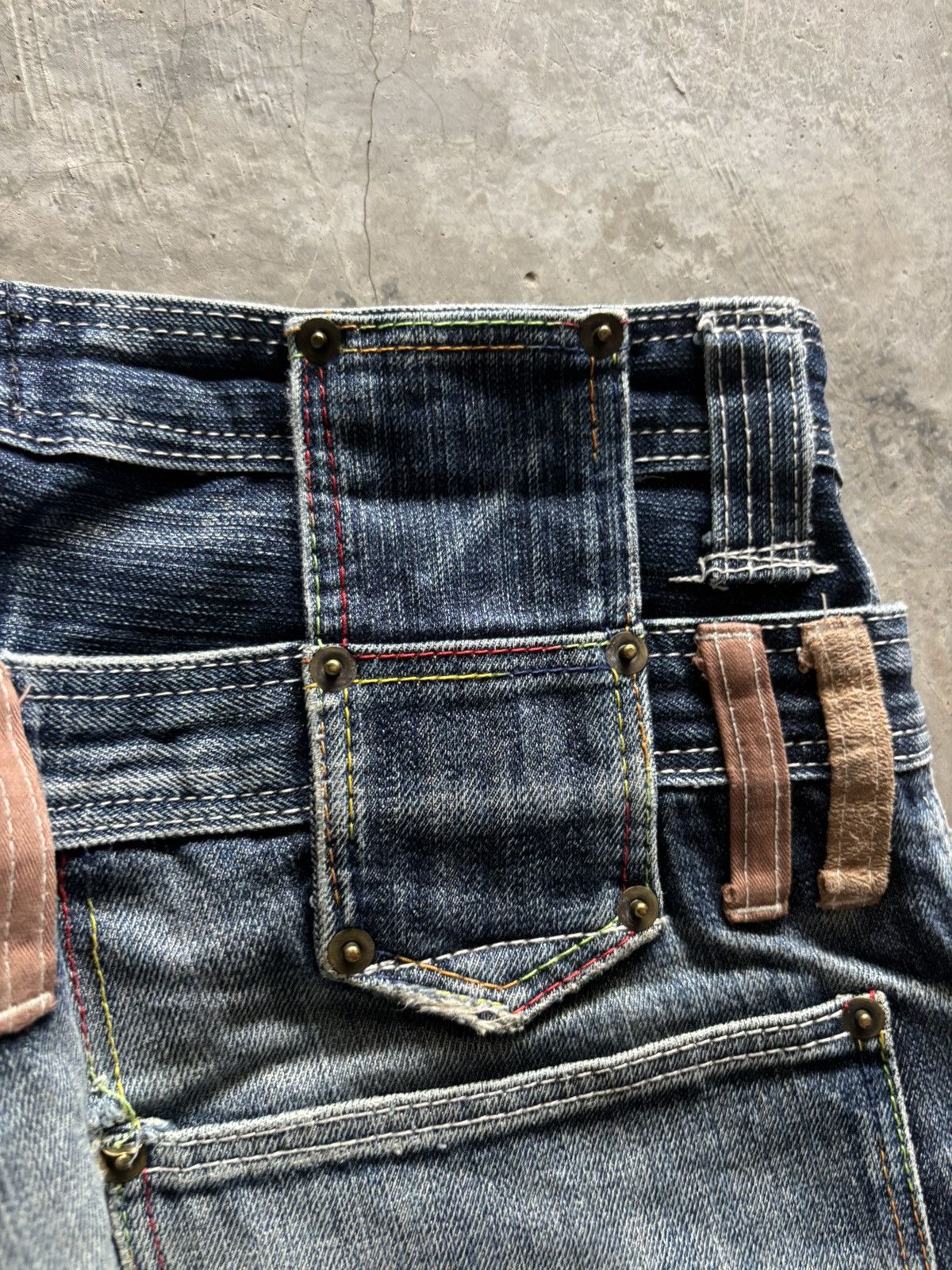 PPFM DOUBLE WAIST BREATHMINT DISTRESSED JAPANESE MULTIZIPPER PUNK Size US 31 - 18 Thumbnail
