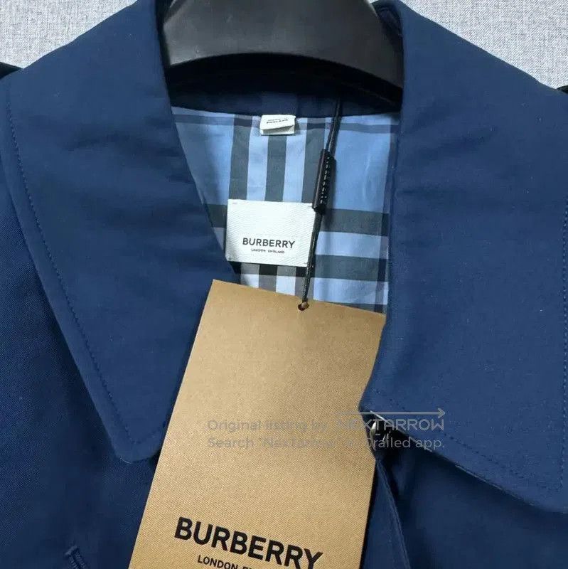 Burberry Burberry Men's Blue Cotton Overcoat. Size US M / EU 48-50 / 2 - 3 Thumbnail