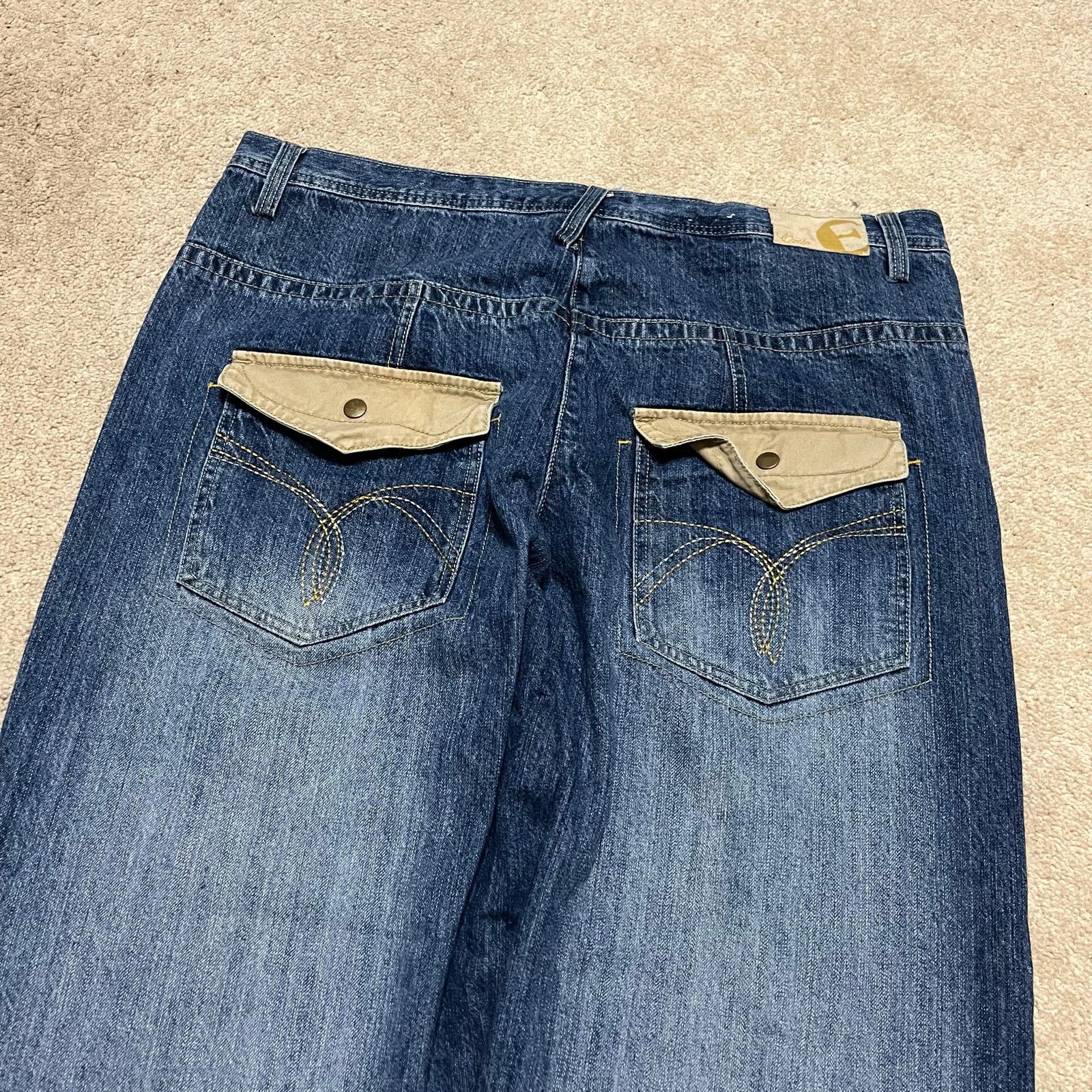Other Exsto Y2K Baggy Skater Acid Washed Faded Blue Jeans 38Wx34L Size US 40 / EU 56 - 3 Thumbnail