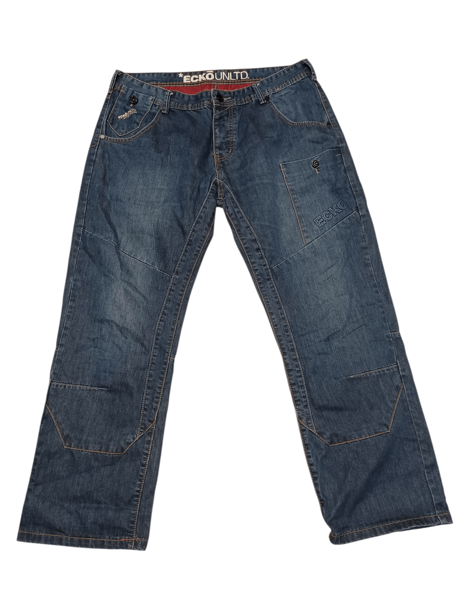 Ecko Unltd. ECKO UNLTD BIGLOGO FIRE SK8 STREETWEAR JEANS DENIM Size US 38 / EU 54 - 1 Thumbnail