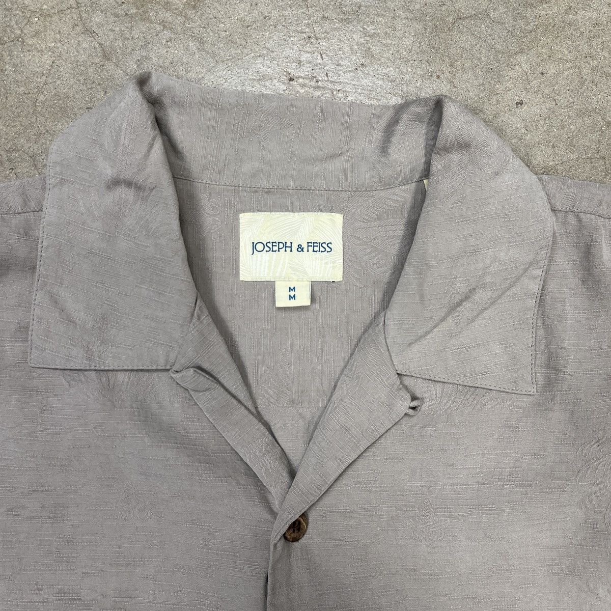 Joseph & Feiss × Vintage Vintage Silk Camp Collar Shirt Loop Collar Medium Size US M / EU 48-50 / 2 - 2 Thumbnail