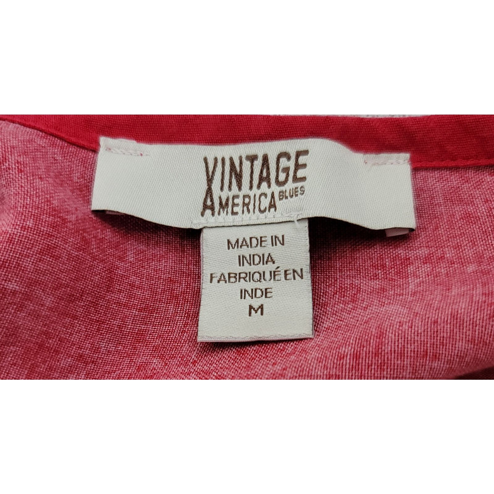 Other Vintage America Red Black Cold Shoulder Boho Peasant Top M Size M / US 6-8 / IT 42-44 - 5 Thumbnail