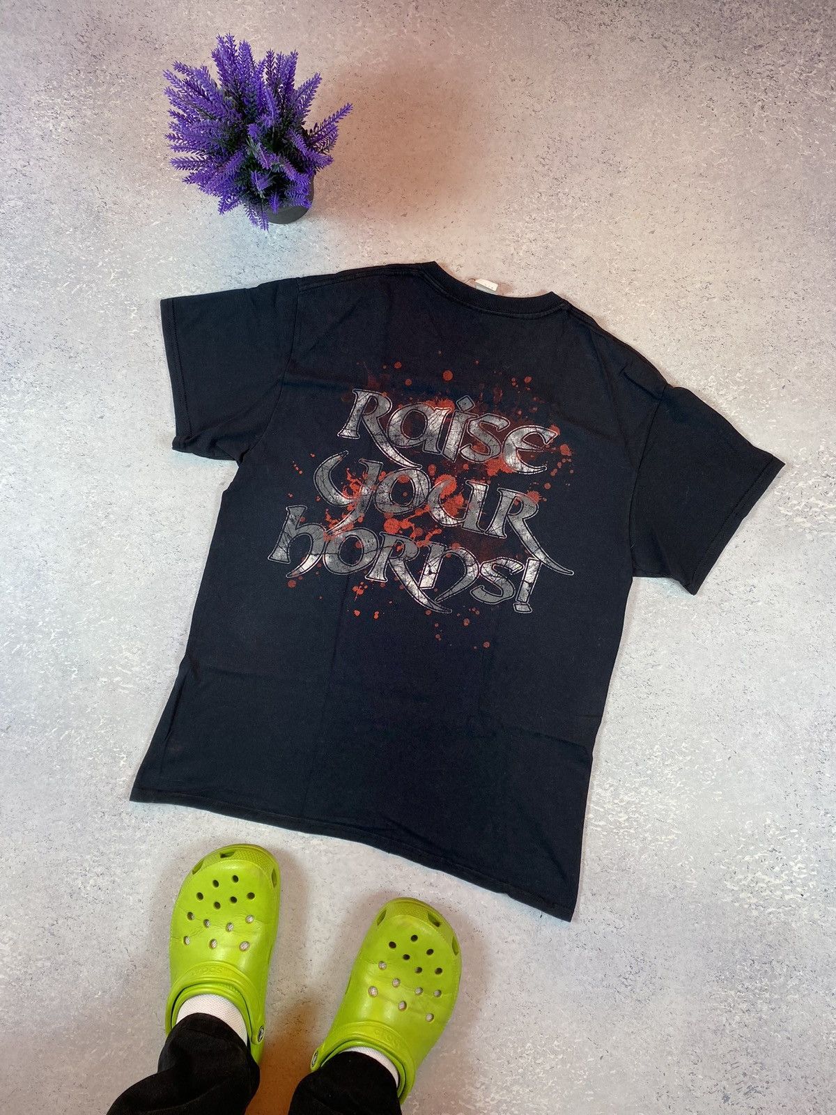 Band Tees × Vintage Vintage Amon Amarth Men’s Black T-shirt With Big Logo Size US M / EU 48-50 / 2 - 9 Thumbnail