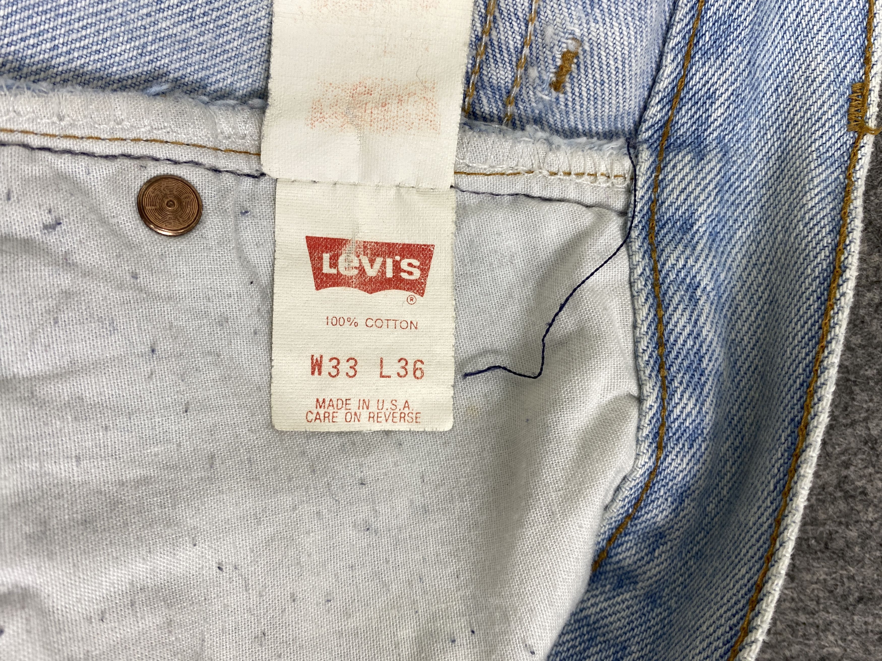 Levi's Light Blue Wash Vintage Levis 501 USA Jeans 31x29 - JN3174 Size US 31 - 9 Thumbnail