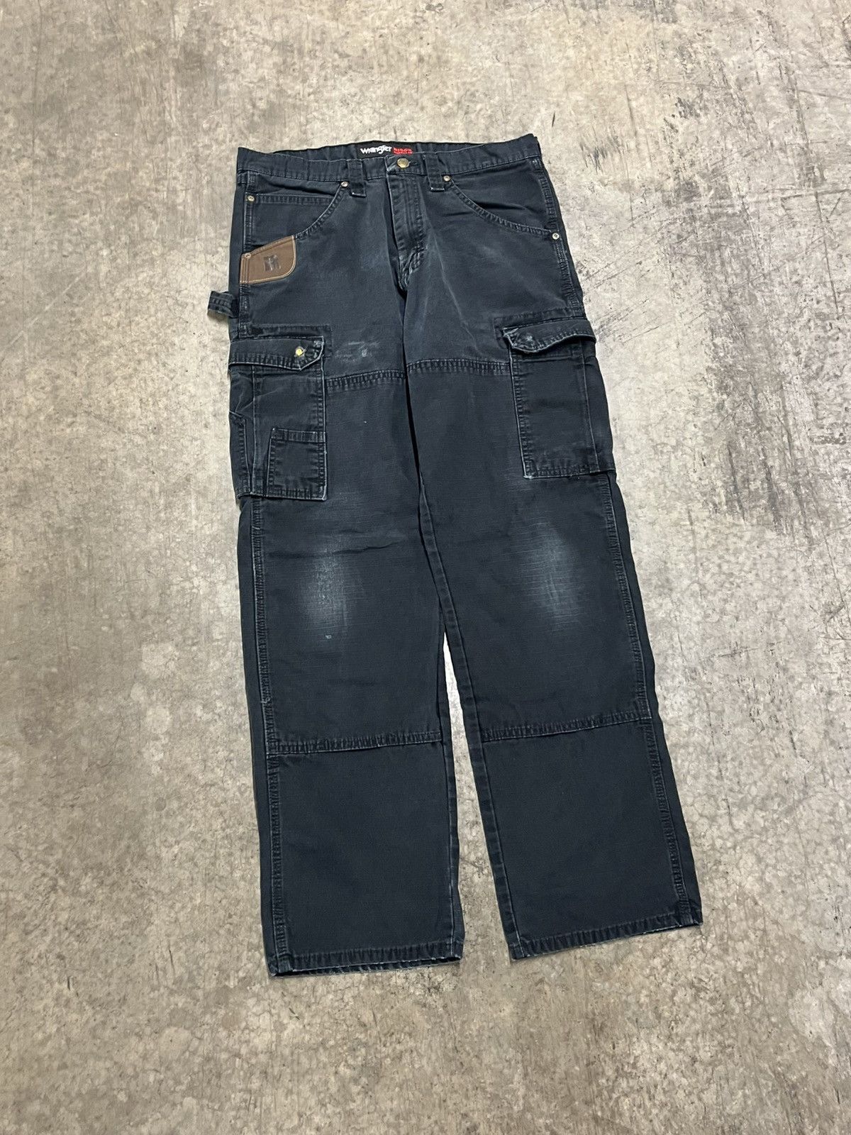 Carhartt × Vintage Carhartt style cargo workwear pants faded black baggy hype Size US 34 / EU 50 - 2 Thumbnail