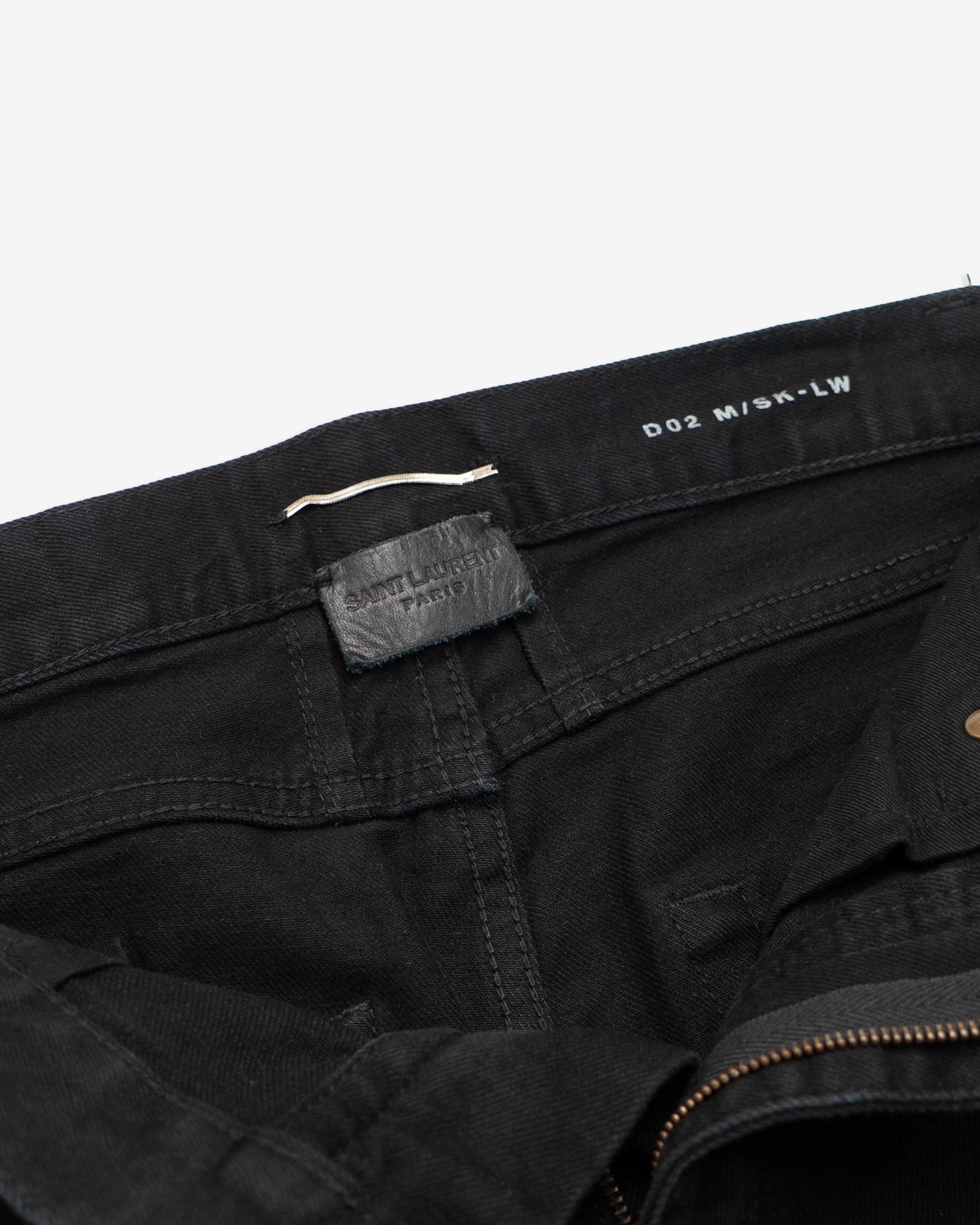 Saint Laurent Paris Black Ripped Skinny Denim Size US 29 - 3 Thumbnail