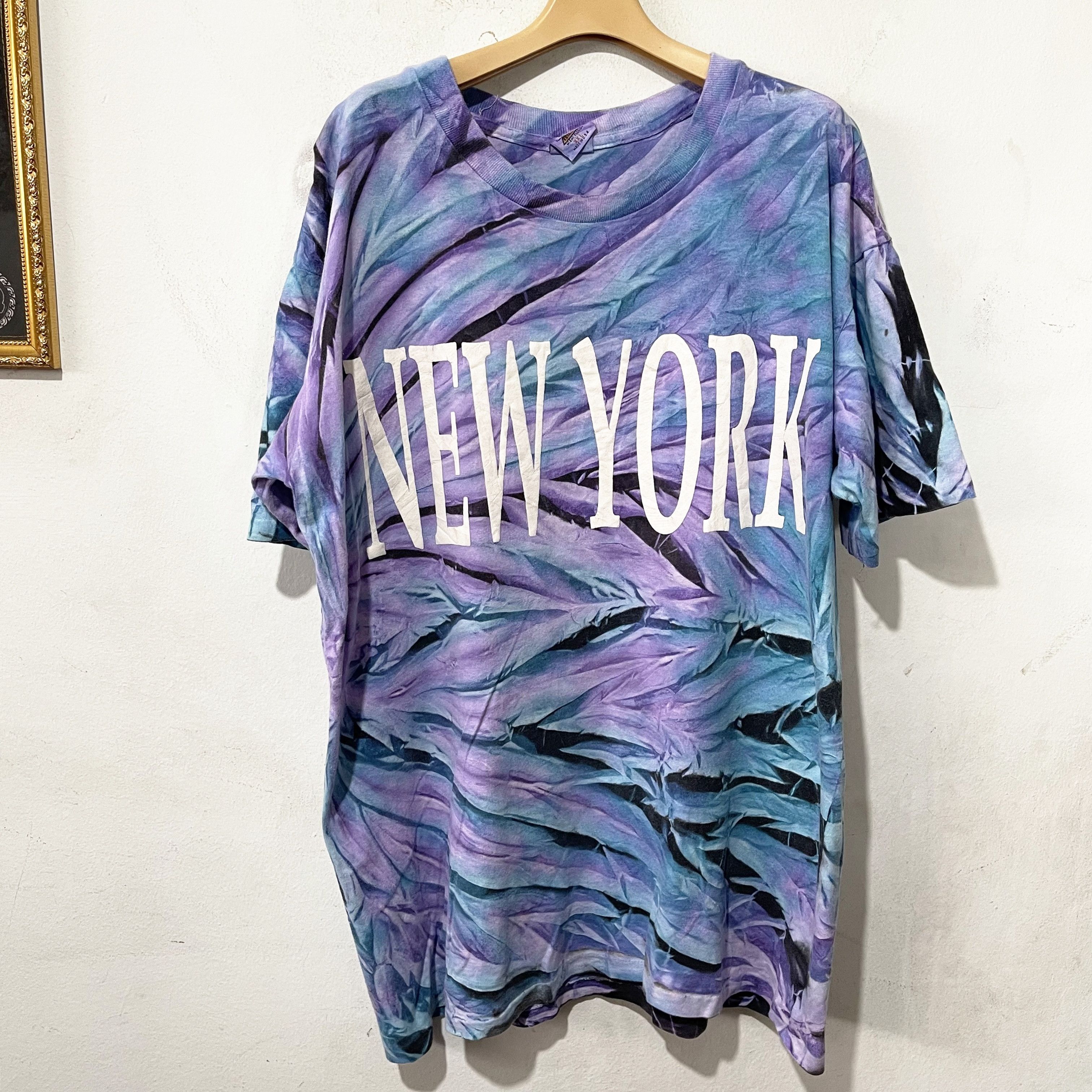 Vintage Vintage 90s New York T-Shirt Size US XL / EU 56 / 4 - 1 Thumbnail
