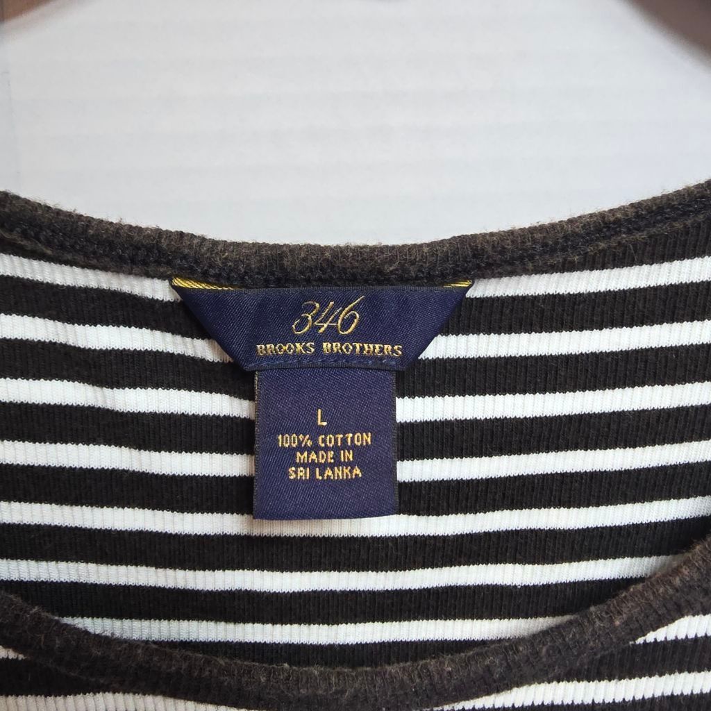 Brooks Brothers Women's Brooks Brothers Striped Tank Top L Black White Size L / US 10 / IT 46 - 2 Thumbnail