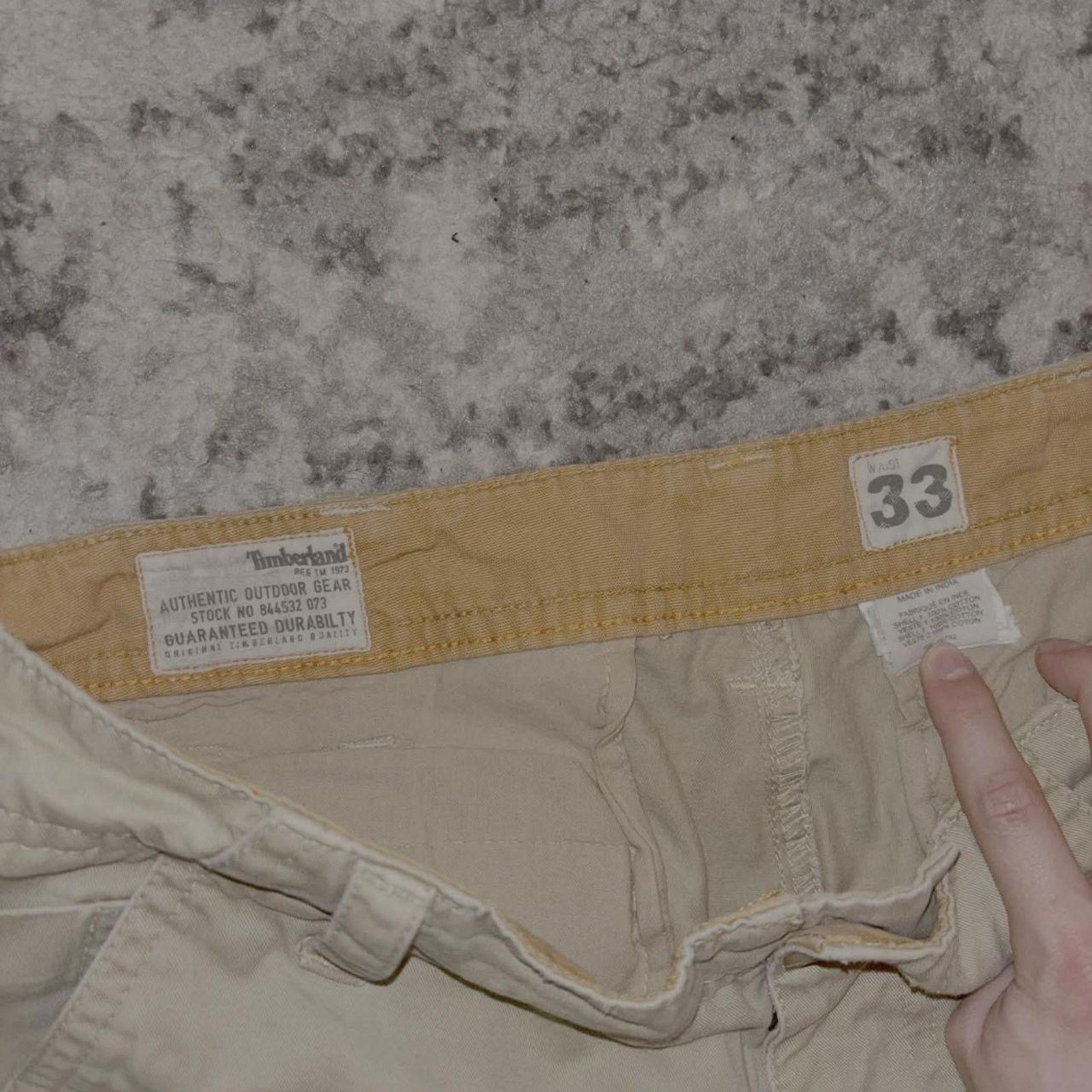Timberland Y2K Timberland Khaki Baggy Cargo Pants Size US 33 - 3 Thumbnail
