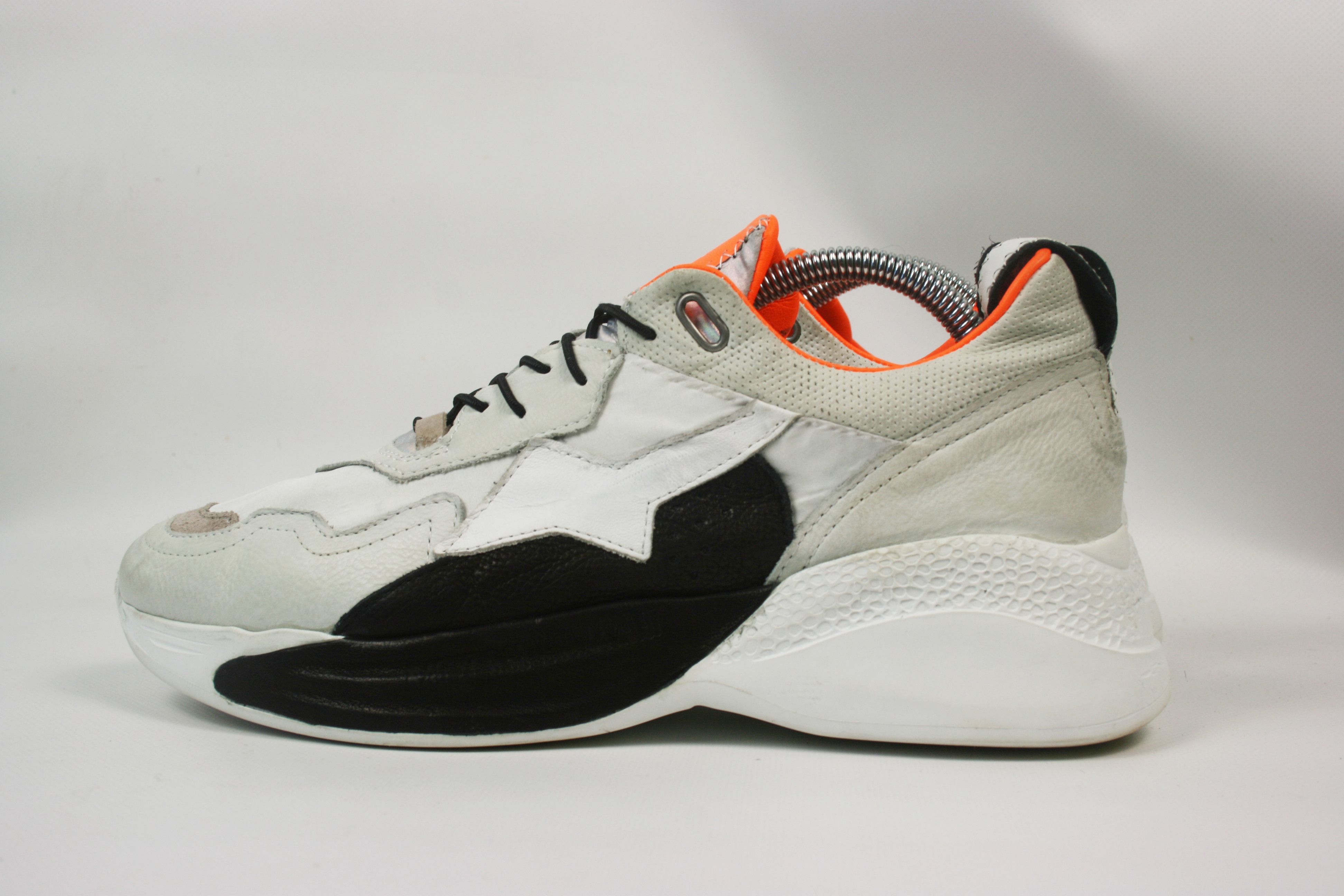 A.S.98 Grunge Leather Nylon Oversize Sneakers Size US 11 / IT 41 - 2 Thumbnail