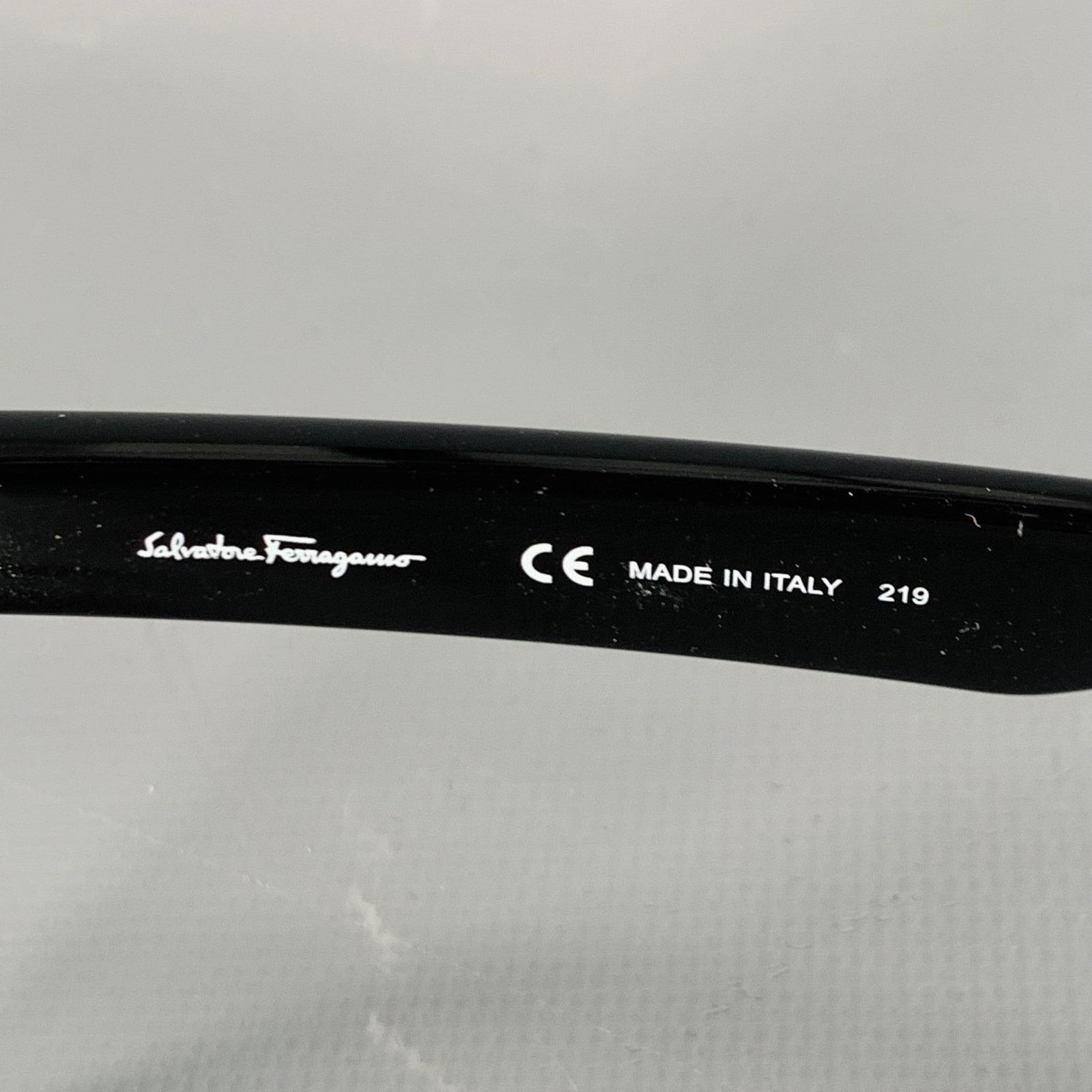 Salvatore Ferragamo SALVATORE FERRAGAMO Black Acetate Sunglasses Size ONE SIZE - 6 Thumbnail