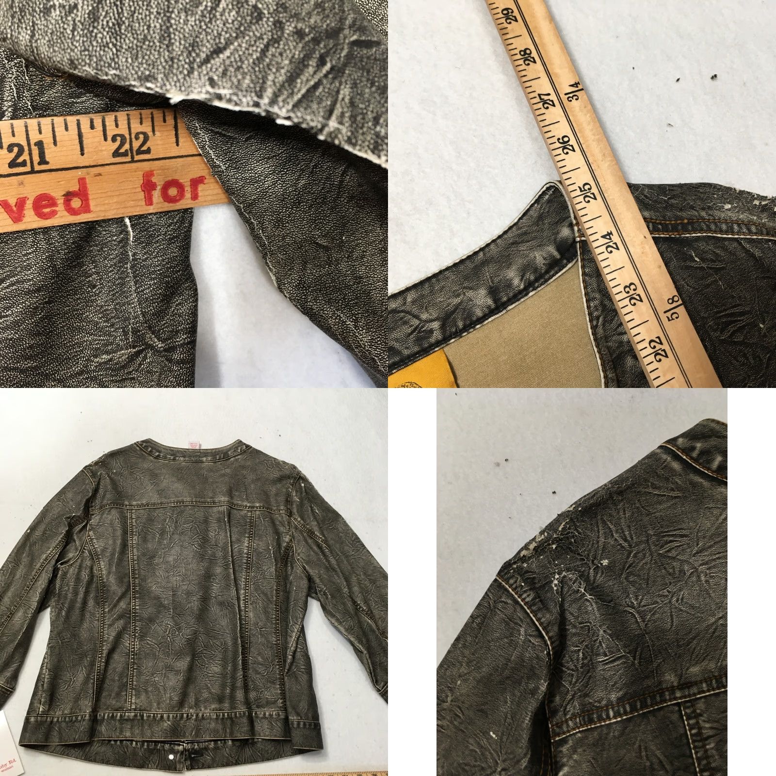 Vintage Ruby Rd. Women Jacket Gray 16W Small Distressed Denim Pockets Basic Jacket Adults Womens Size XXL / US 16-18 / IT 52-54 - 8 Thumbnail