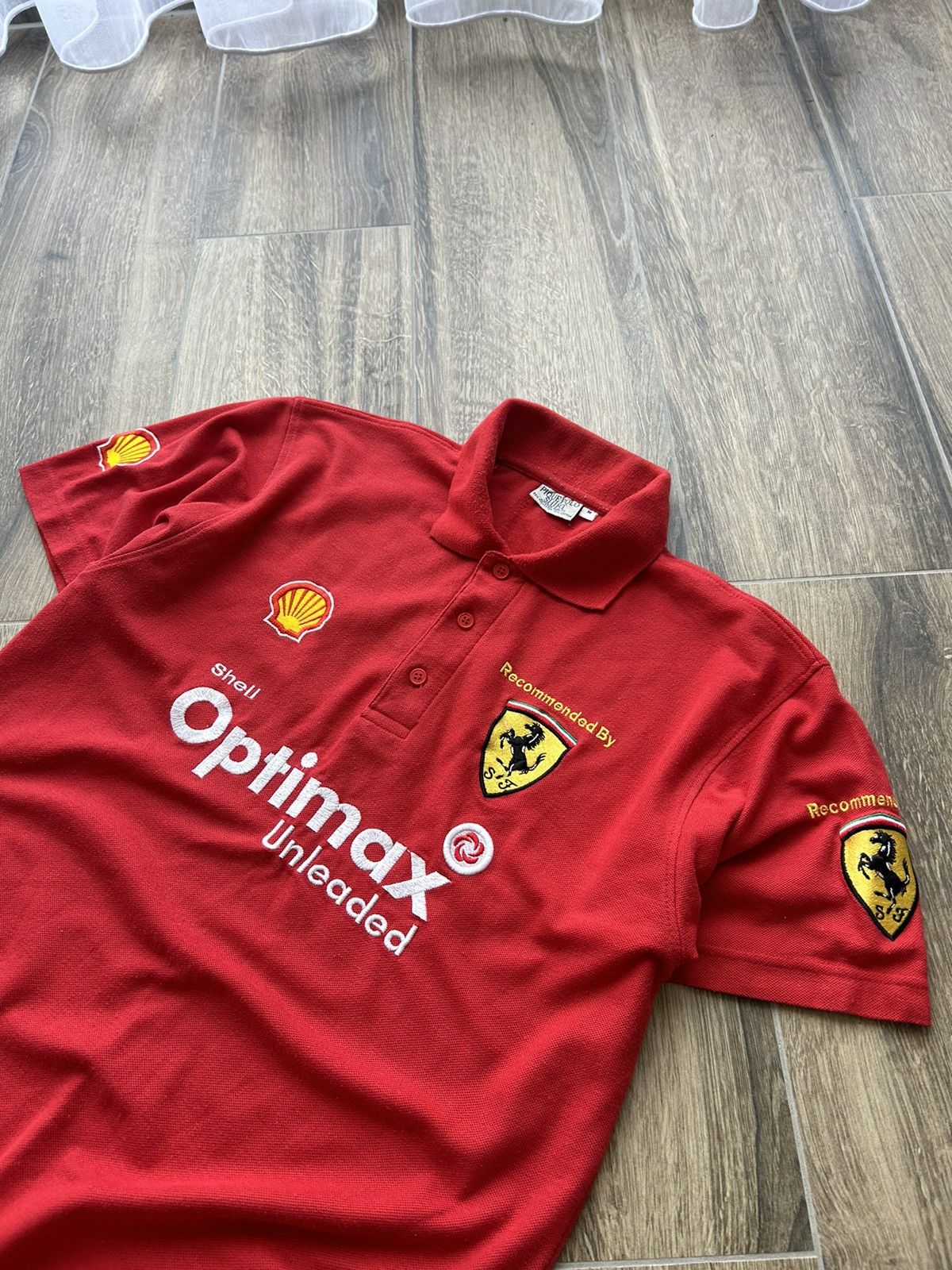 Ferrari × Vintage Vintage Ferrari Optimax big logo racing polos shirt Size US M / EU 48-50 / 2 - 2 Thumbnail