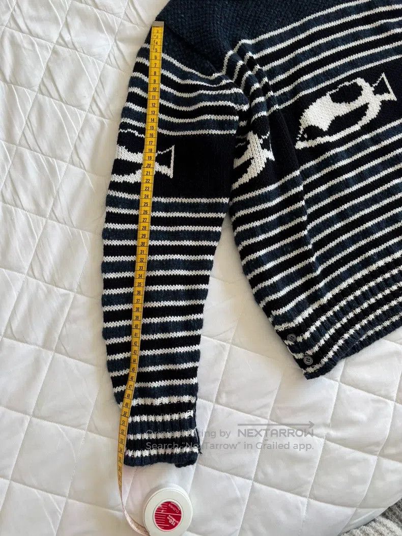 Thom Browne Thom Browne Blue ocean striped sweater Size US S / EU 44-46 / 1 - 9 Thumbnail