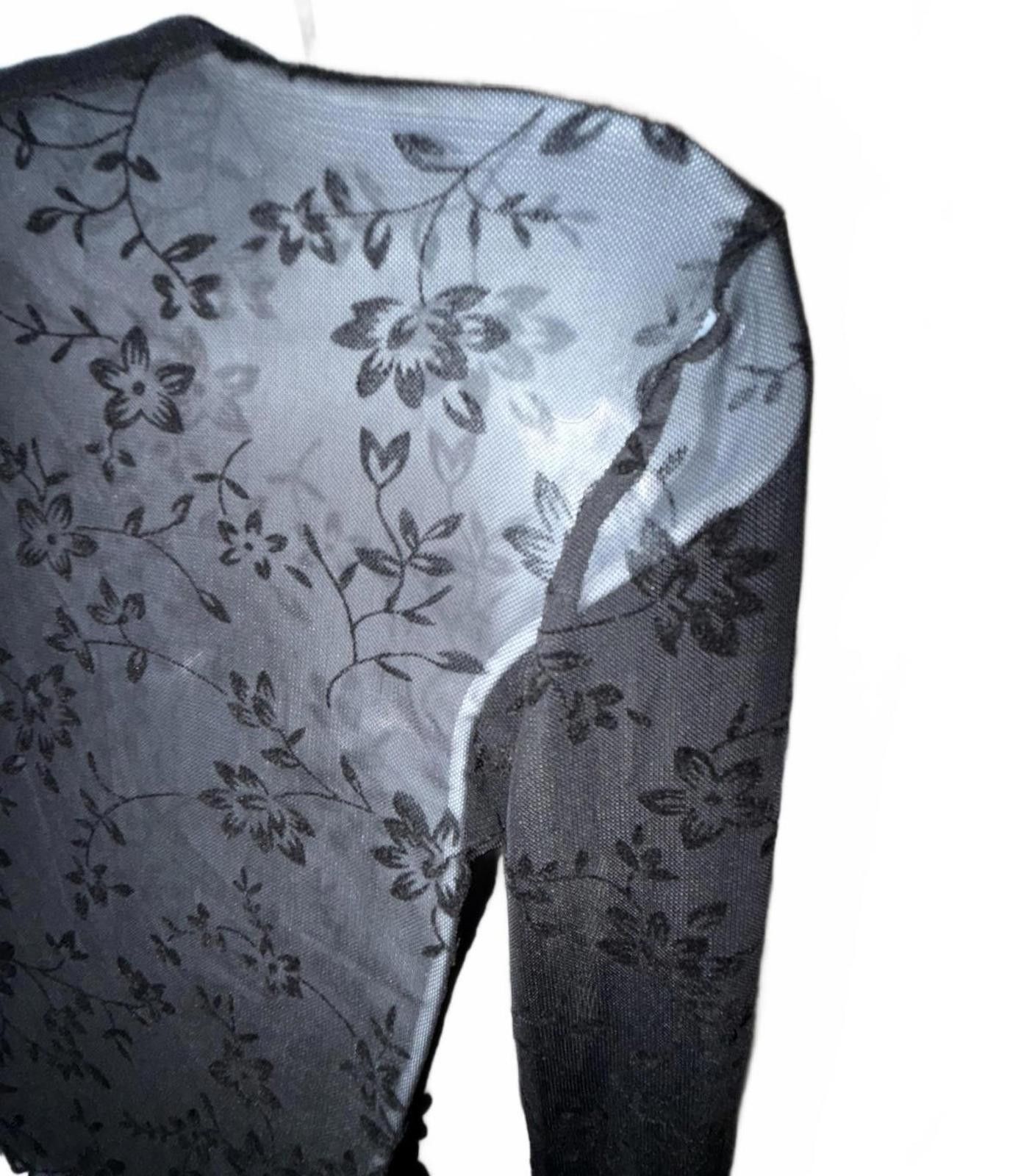 Other SHEIN Sheer Cover w/ Tie in Black (X-SMALL) Size XS / US 0-2 / IT 36-38 - 7 Thumbnail