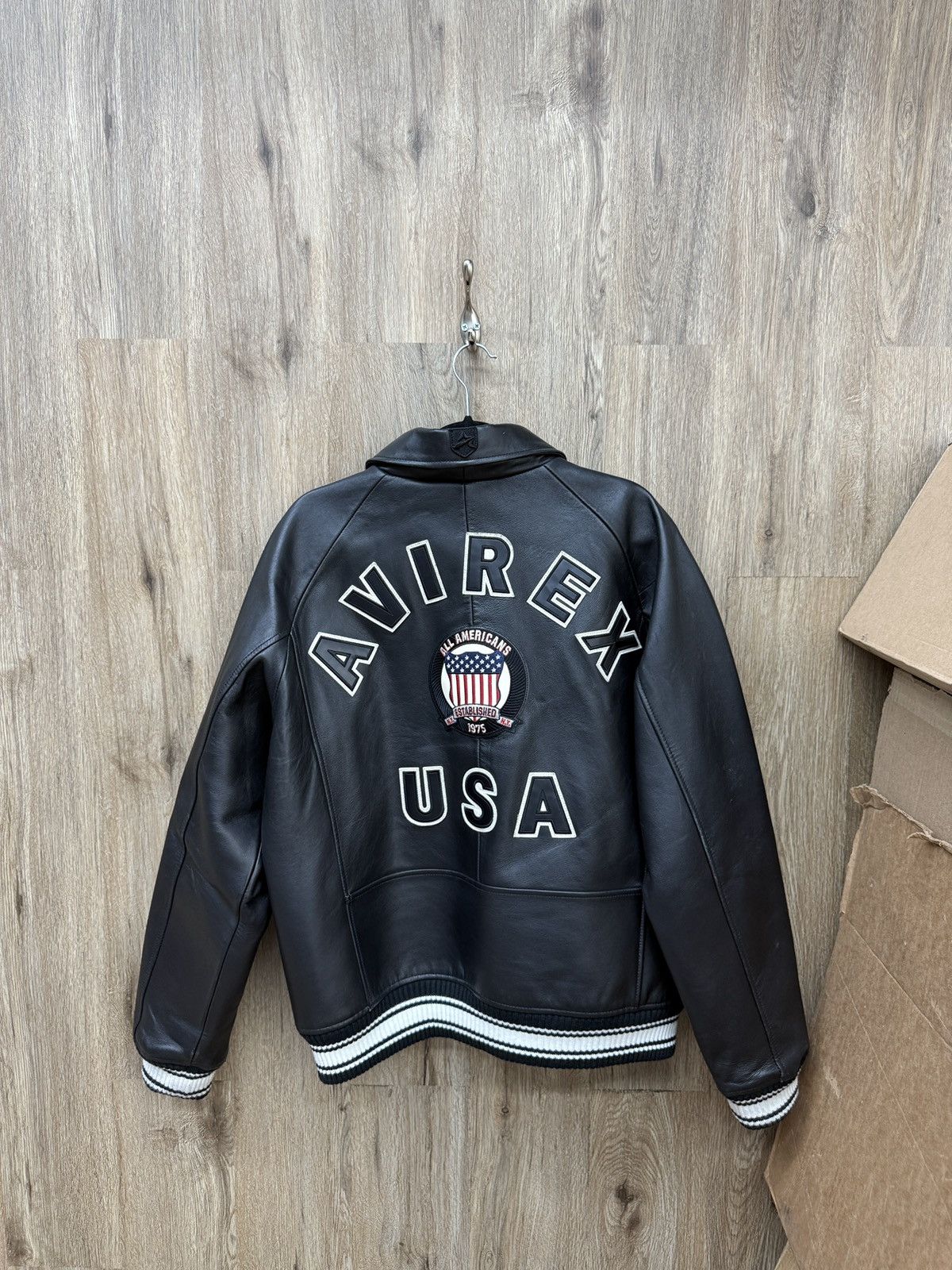 Avirex Avirex Black Leather Jacket Size US L / EU 52-54 / 3 - 6 Thumbnail