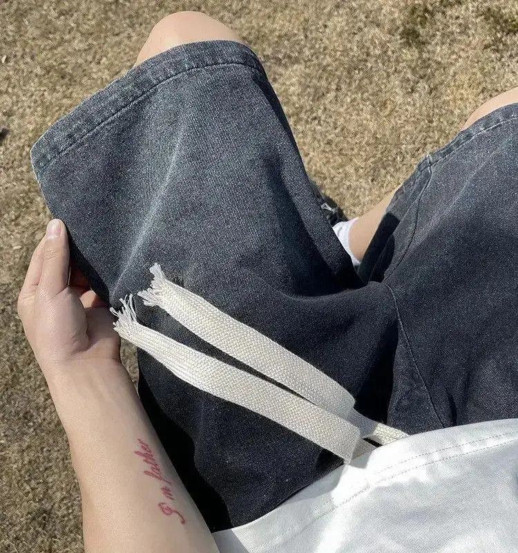 Japanese Brand Retro gradient loose casual denim shorts Size US 32 / EU 48 - 4 Thumbnail