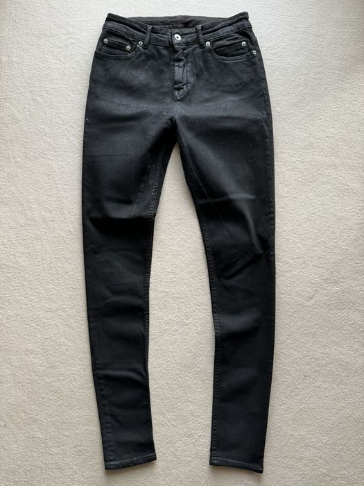 Rick Owens FW22 STROBE SBB WAXED DETROIT DENIM JEANS BLACK 27“ | Grailed