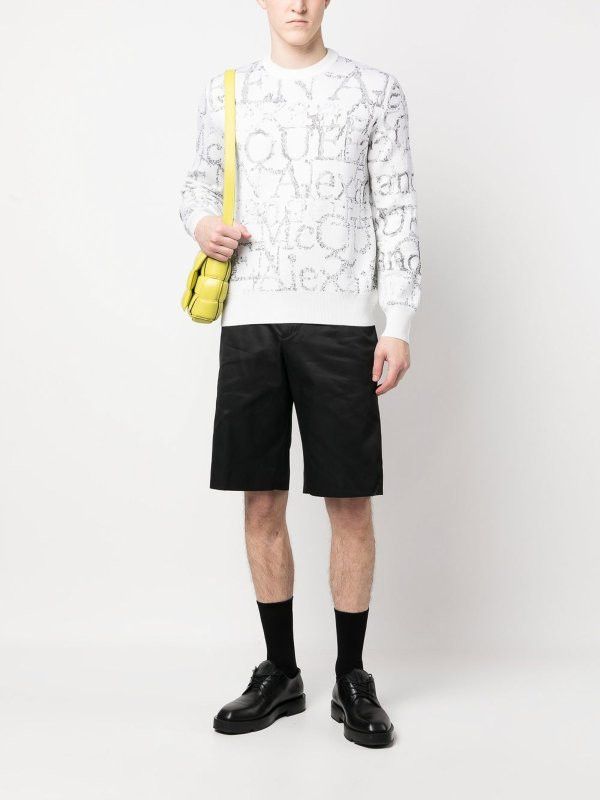 Alexander McQueen o1y1024 Sweater In White Size US M / EU 48-50 / 2 - 2 Thumbnail
