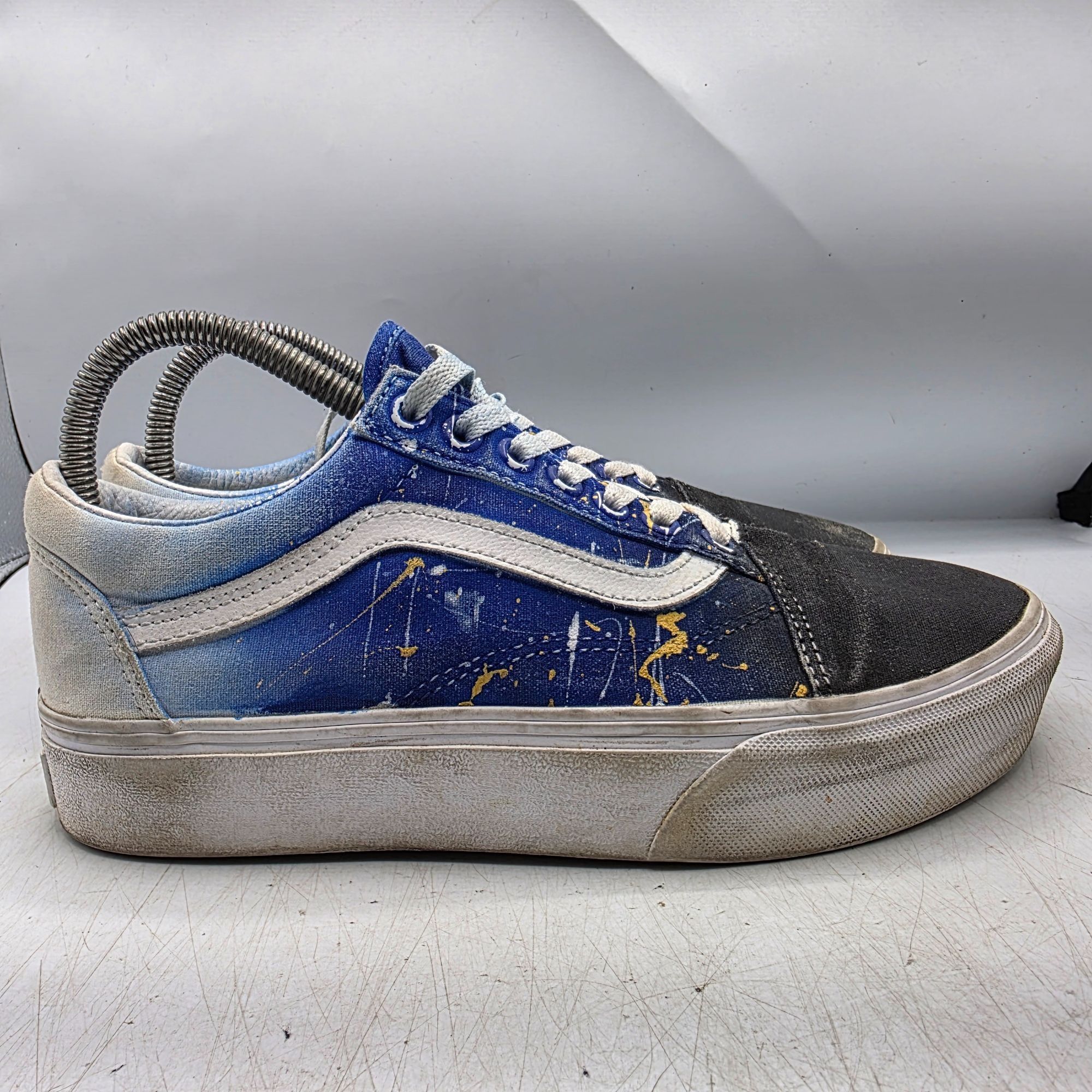 Vans Vans Off The Wall Womens Size 8 Blue Black Sneaker Shoes Wal Size US 8 / IT 38 - 13 Thumbnail