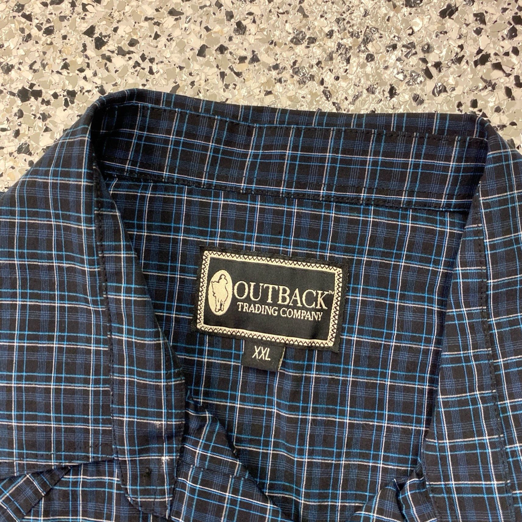 Joe Browns Outback Trading Co Shirt Mens 2XL Blue Plaid Pearl Snap Logan Performance Button-Up Long Sleeve Casual Travel Cowboys Western Mens Size US XXL / EU 58 / 5 - 2 Thumbnail