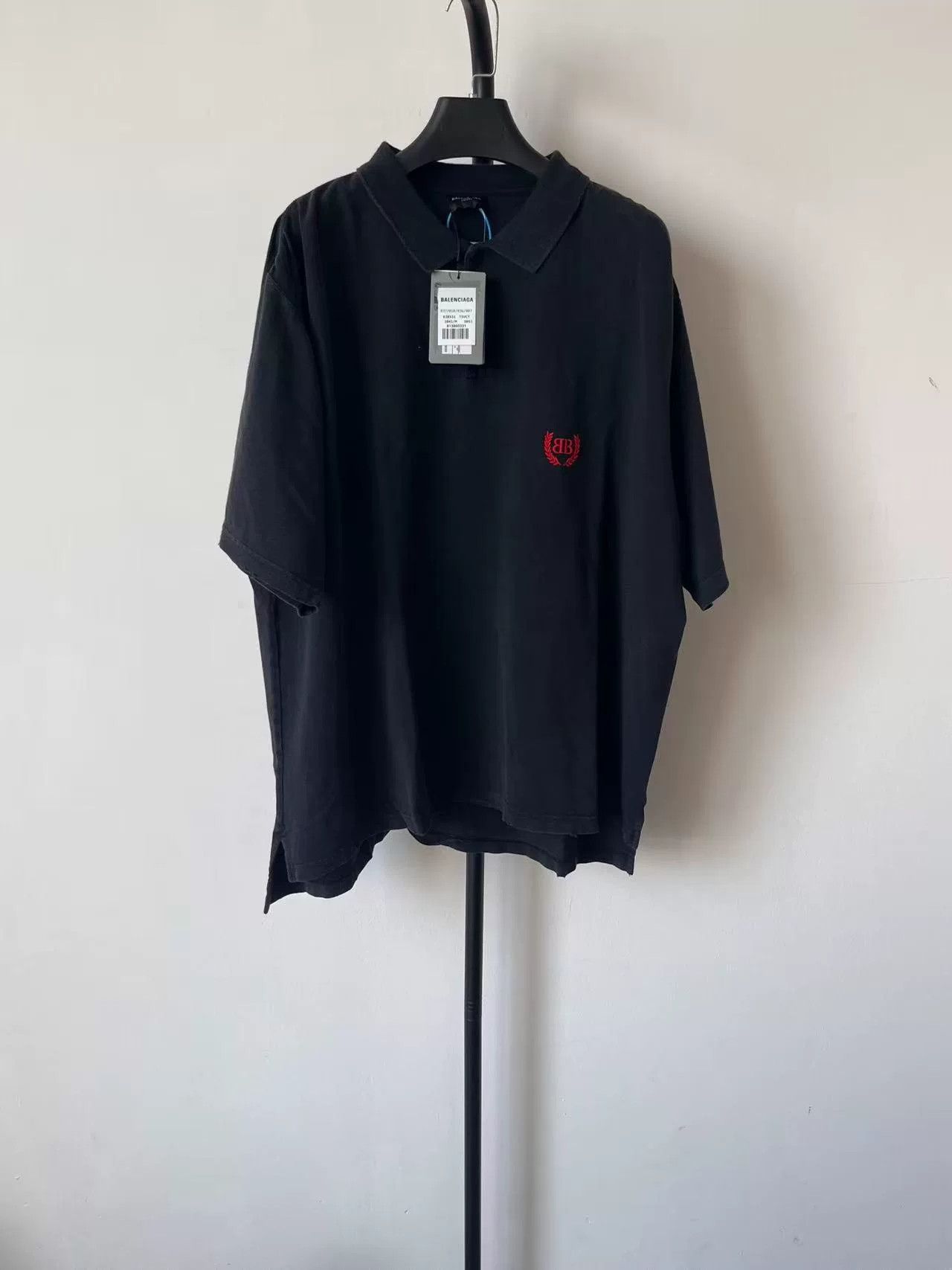 Balenciaga Balenciaga Laurel Solid Polo Shirt Size US M / EU 48-50 / 2 - 1 Thumbnail