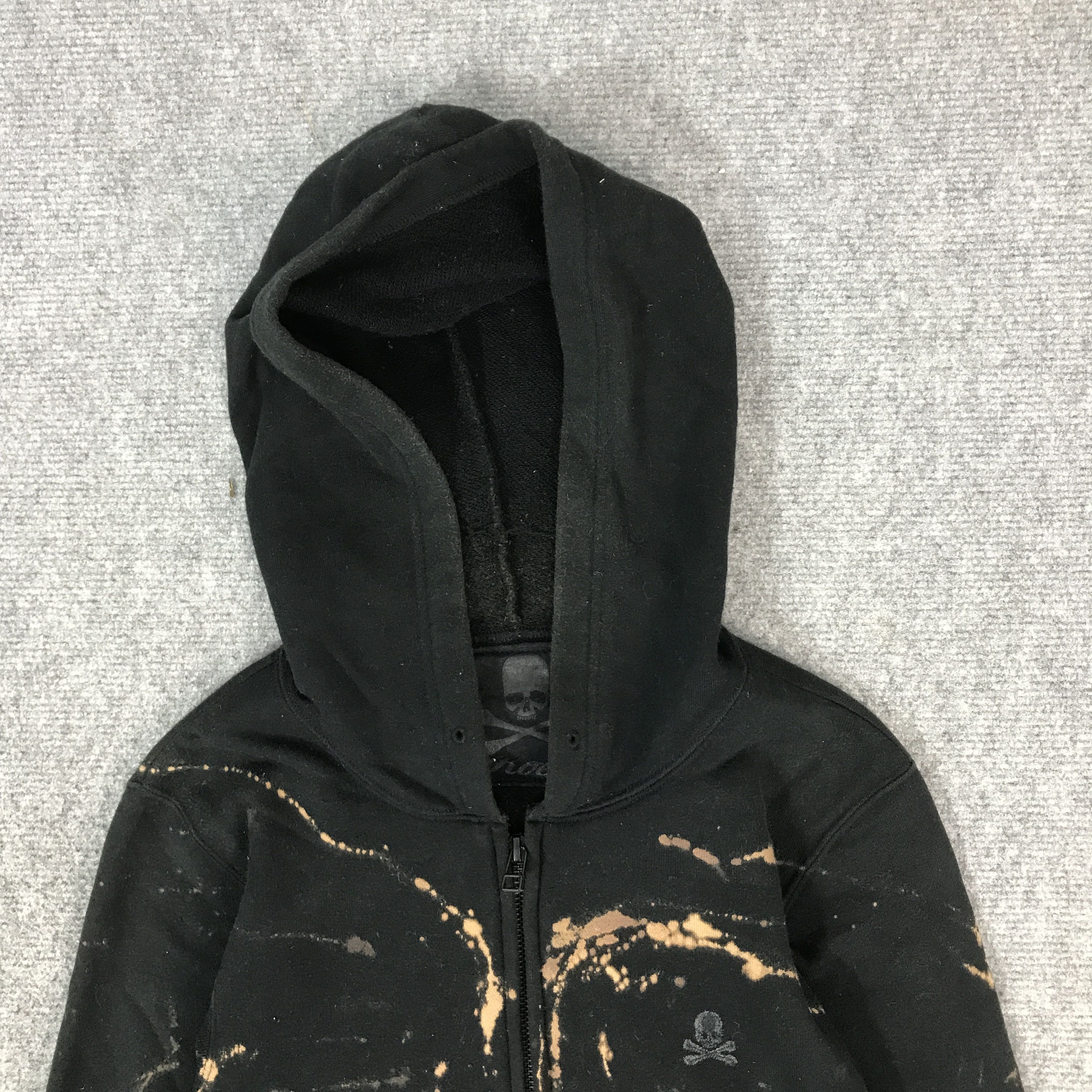 Roen ROEN ACID WASH SKULL DESIGN HOODIR ZIP JACKET Size US XS / EU 42 / 0 - 2 Thumbnail