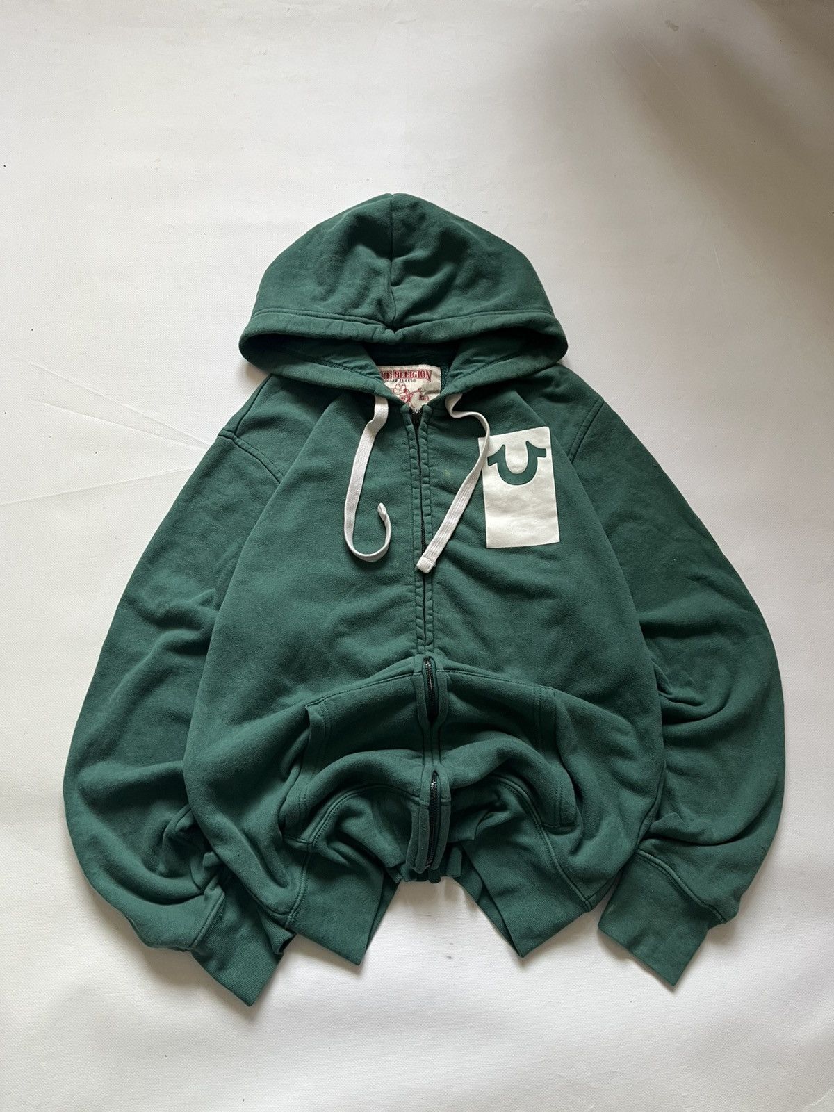 True Religion True Religion Double-Zip Boxy Hoodie - Forest Green Size US L / EU 52-54 / 3 - 1 Thumbnail