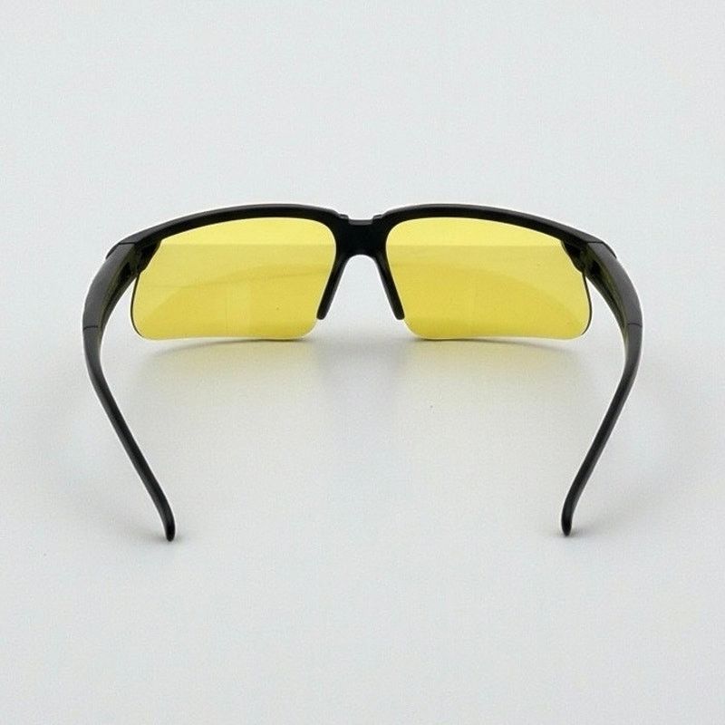 Other Shield Wraparound Black Frame Yellow Tinted Sunglasses Size ONE SIZE - 2 Thumbnail