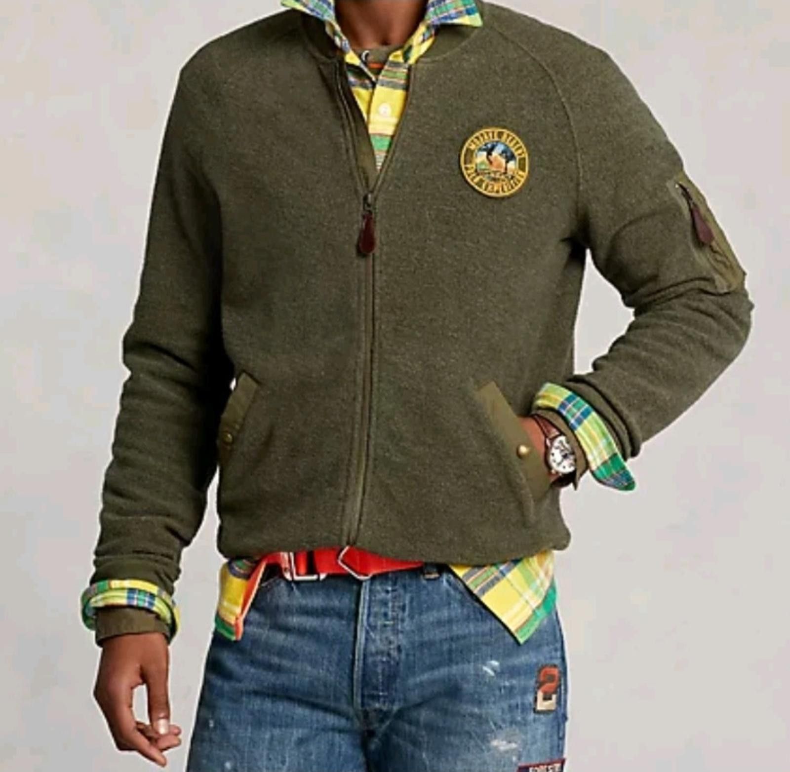 Polo Ralph Lauren Polo Ralph Lauren Jacket Men's Brushed Fleece Bomber L Size US L / EU 52-54 / 3 - 1 Thumbnail
